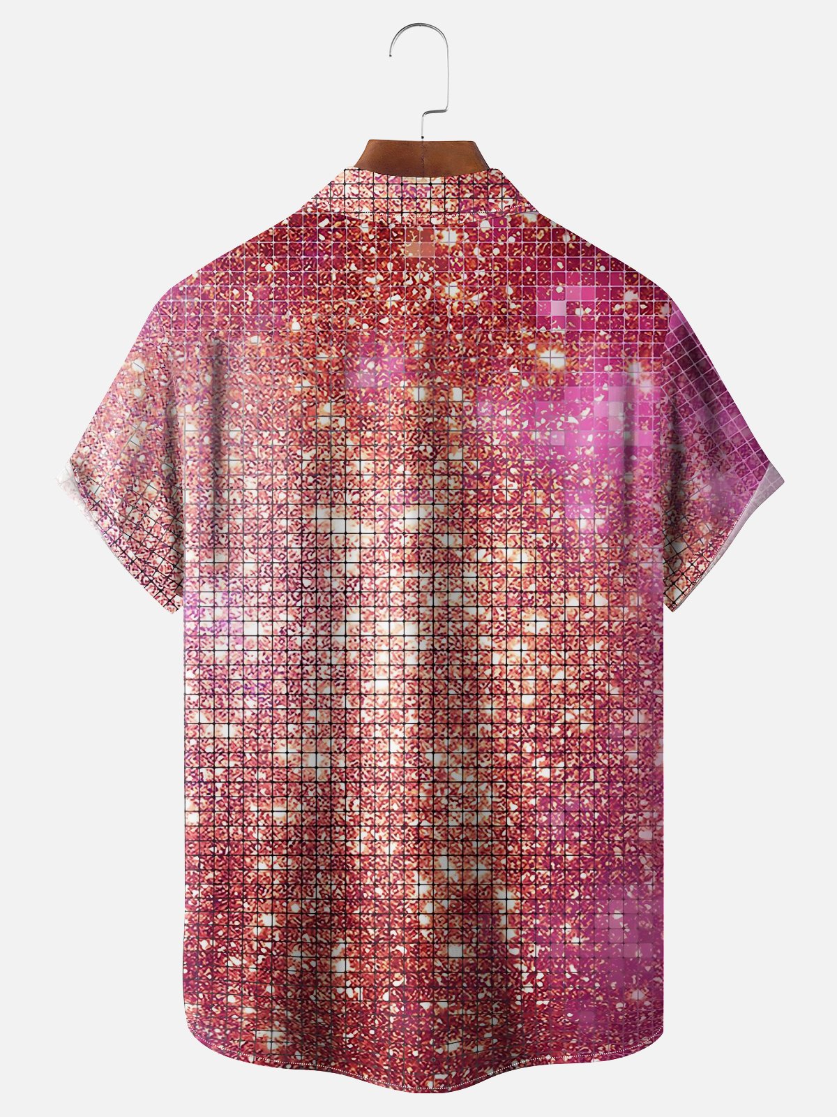 Moisture-wicking Party Sparkling Dream Disco Chest Pocket Casual Shirt