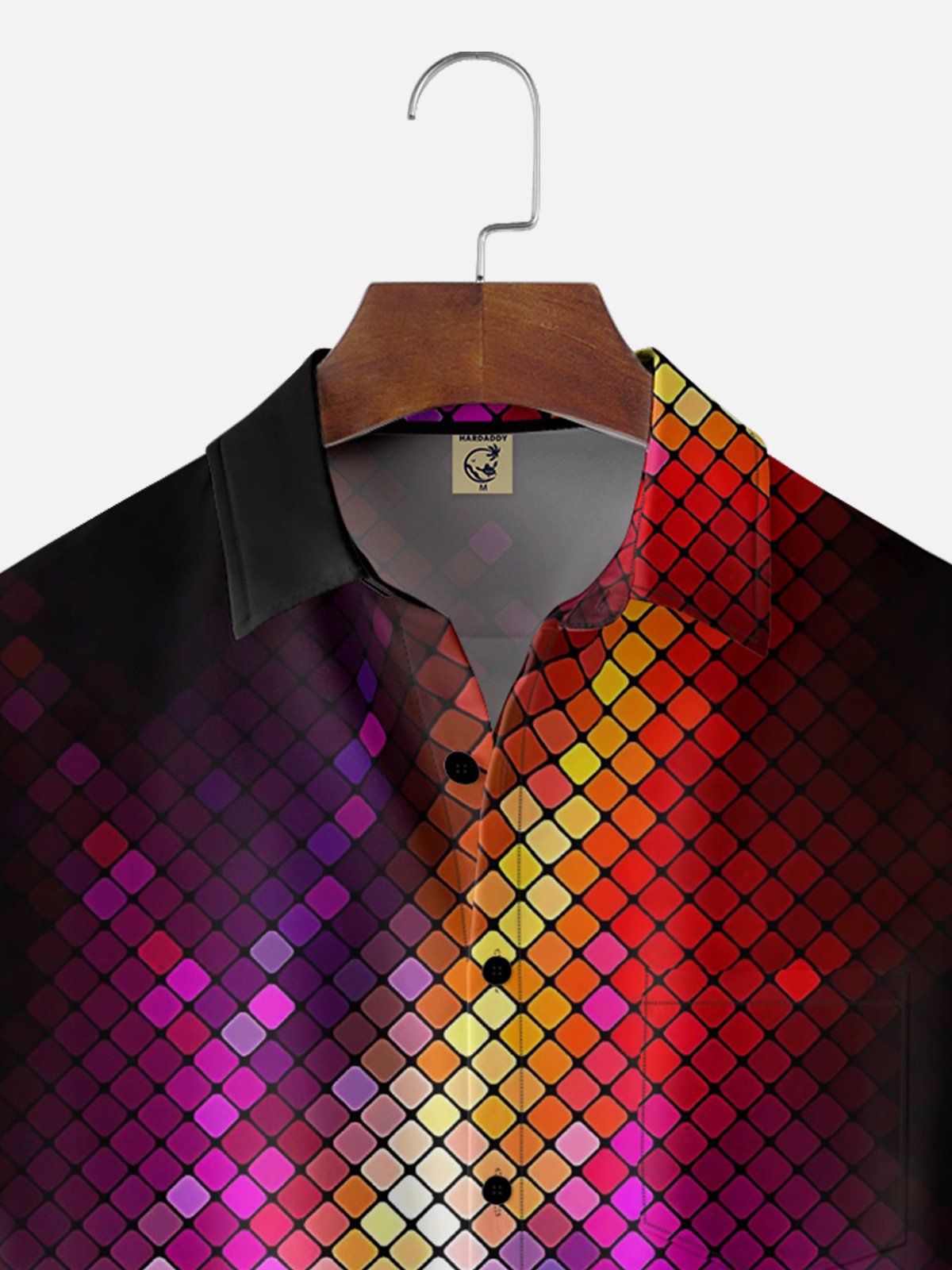 Moisture-wicking Party Disco Sparkling Fantasy Chest Pocket Casual Shirt