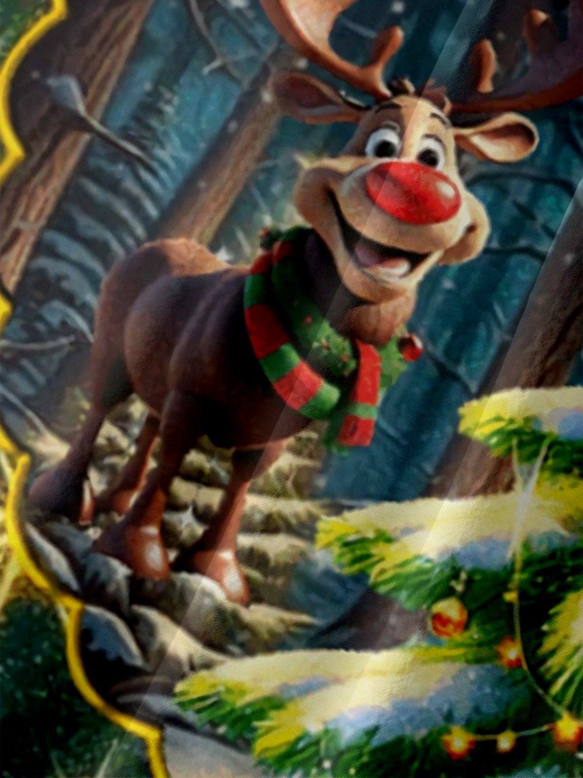 Moisture Wicking Merry Christmas Bear Chest Pocket Hawaiian Shirt