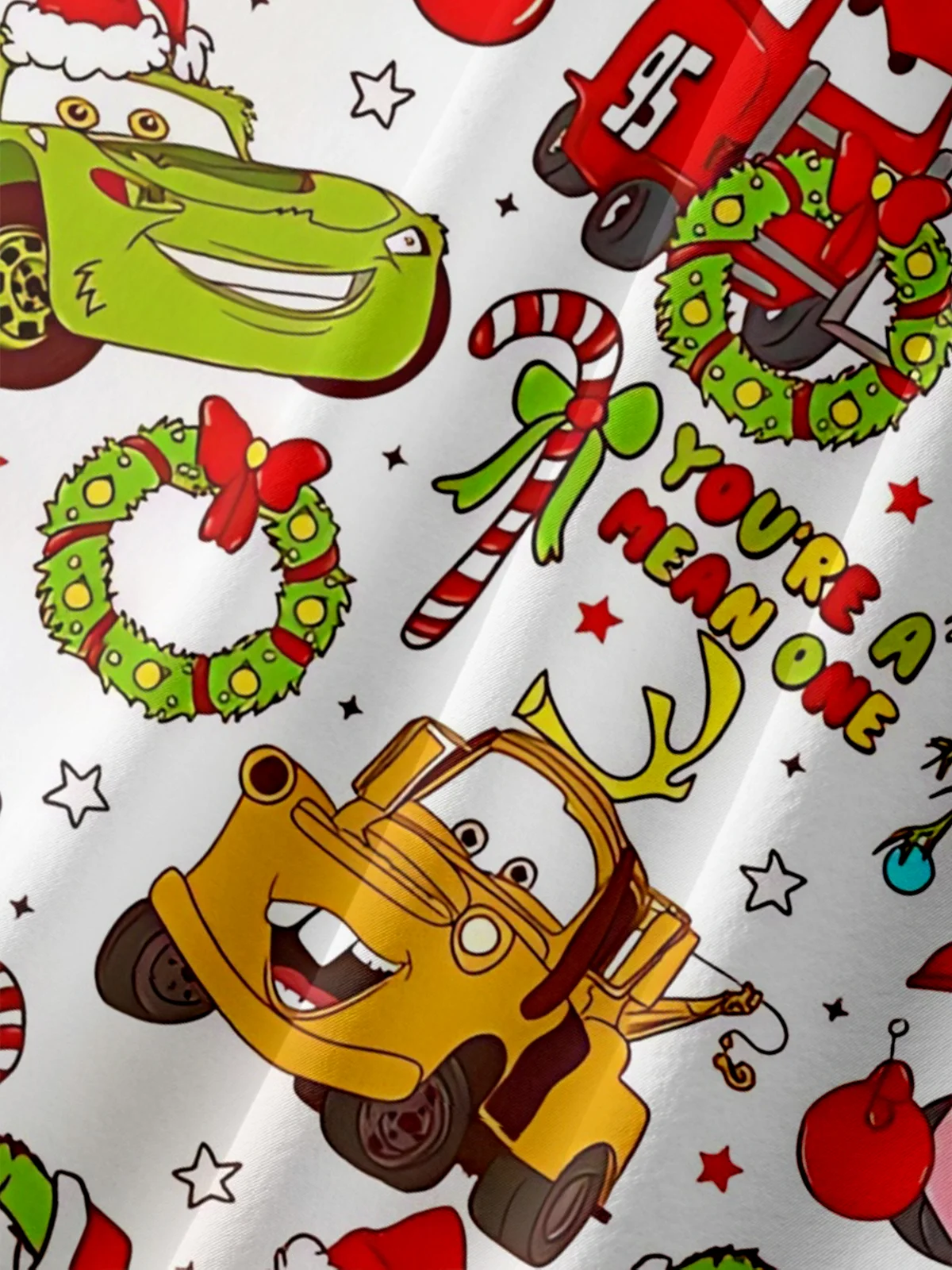 Moisture-Wicking Christmas Cars Christmas Tree Candy Cane Chest Pocket Hawaiian Shirt