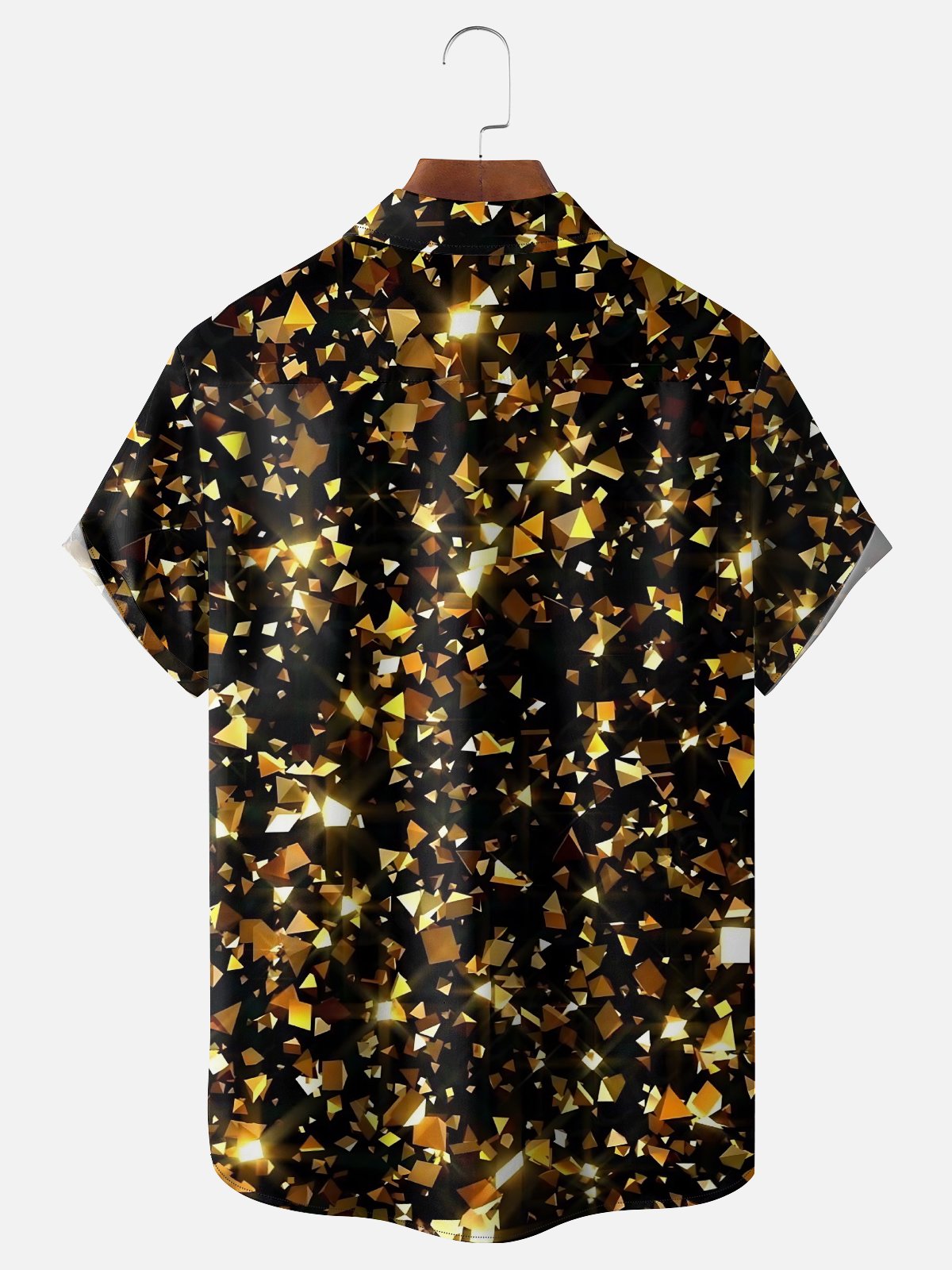 Moisture-wicking Party Glitter Dream Disco Party Chest Pocket Casual Shirt
