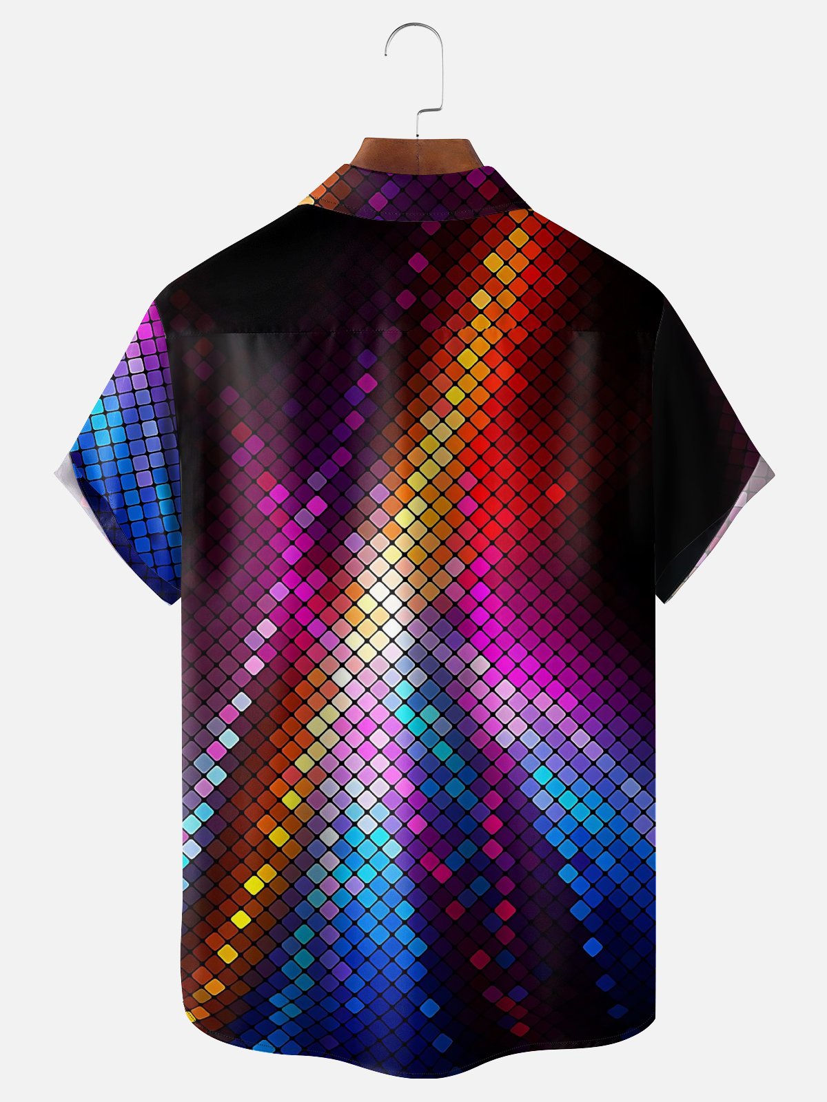 Moisture-wicking Party Disco Sparkling Fantasy Chest Pocket Casual Shirt