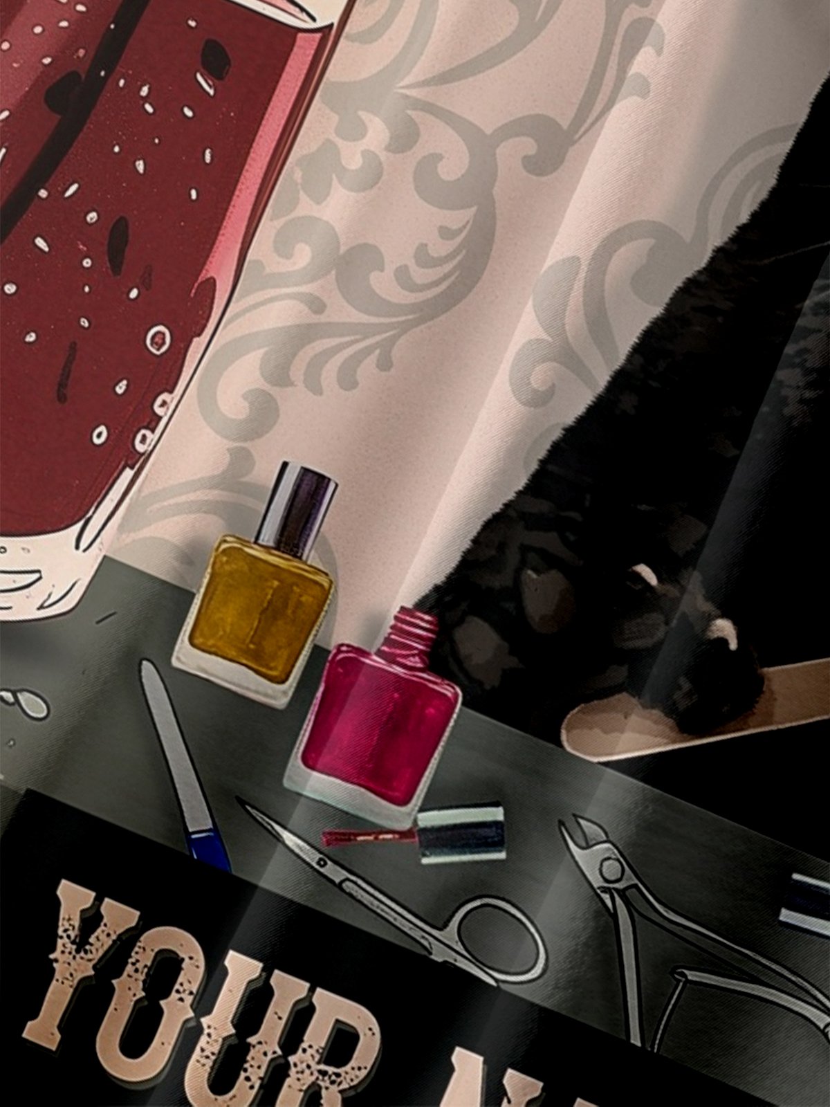 Moisture-wicking Cat Funy Chest Pocket Casual Shirt