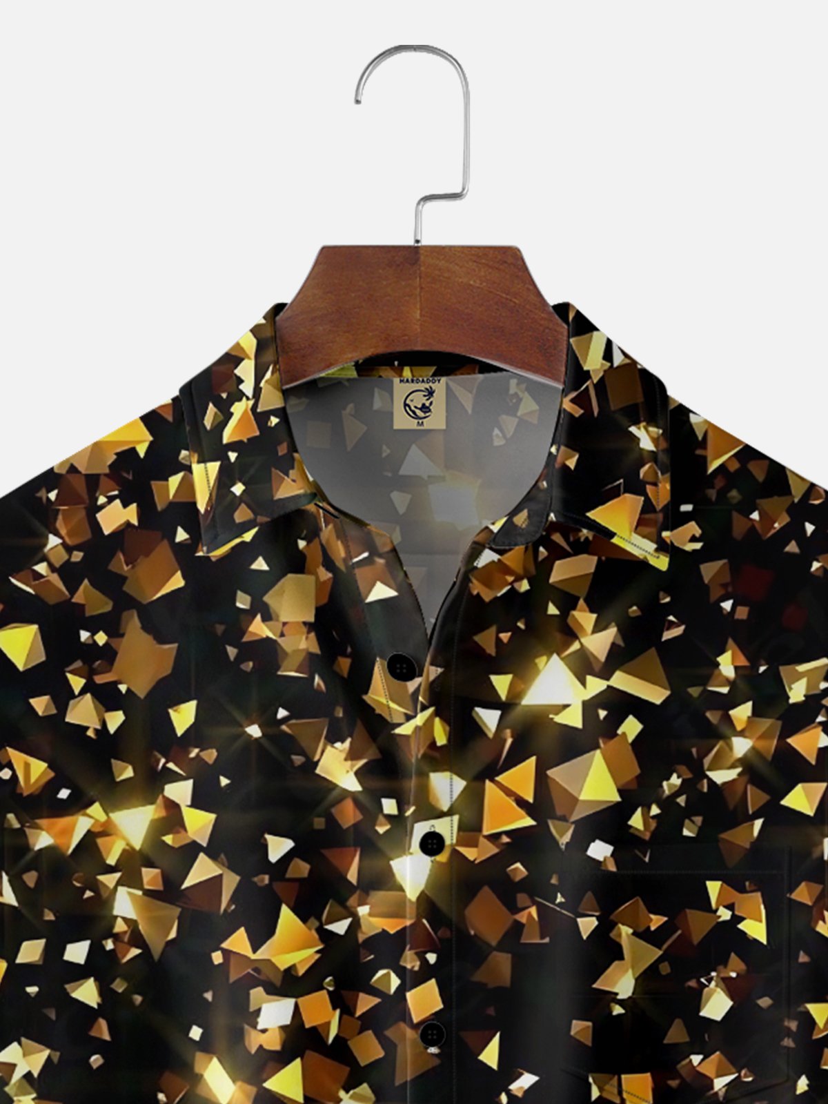 Moisture-wicking Party Glitter Dream Disco Party Chest Pocket Casual Shirt