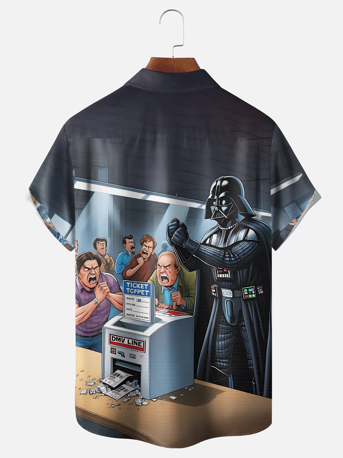 Moisture Wicking Star Chest Pocket Hawaiian Shirt