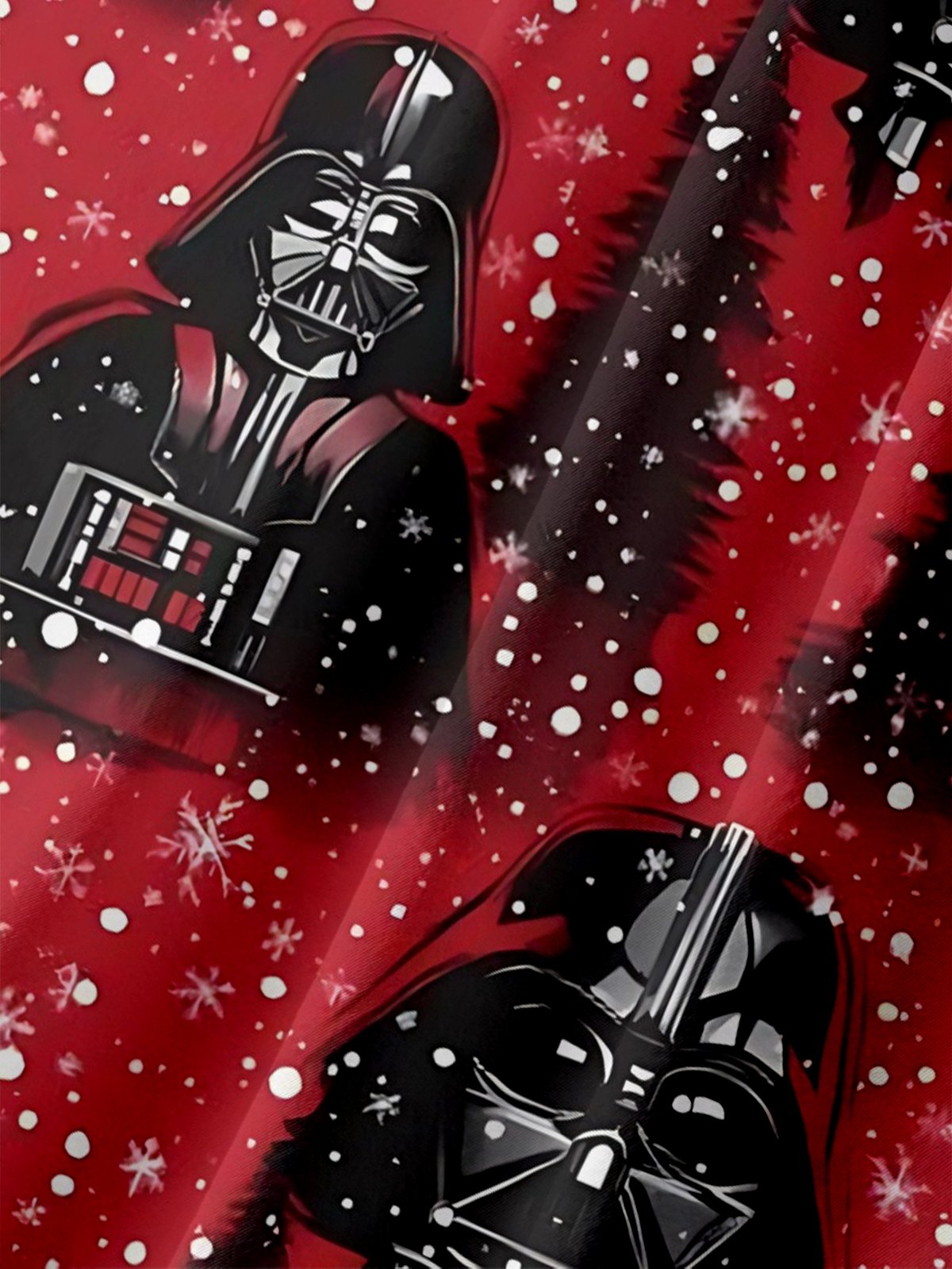 Moisture-Wicking Christmas The Mandalorian Snowflake Christmas Tree Chest Pocket Hawaiian Shirt