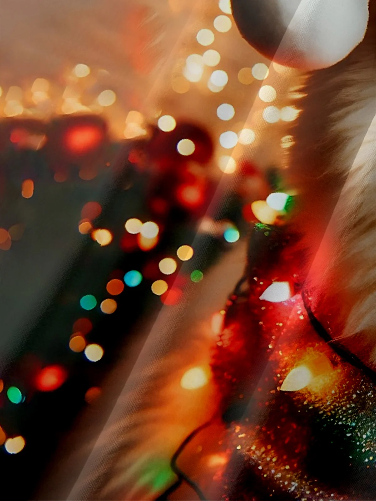 Moisture-wicking Christmas Santa Claus Alpaca Chest Pocket Casual Shirt