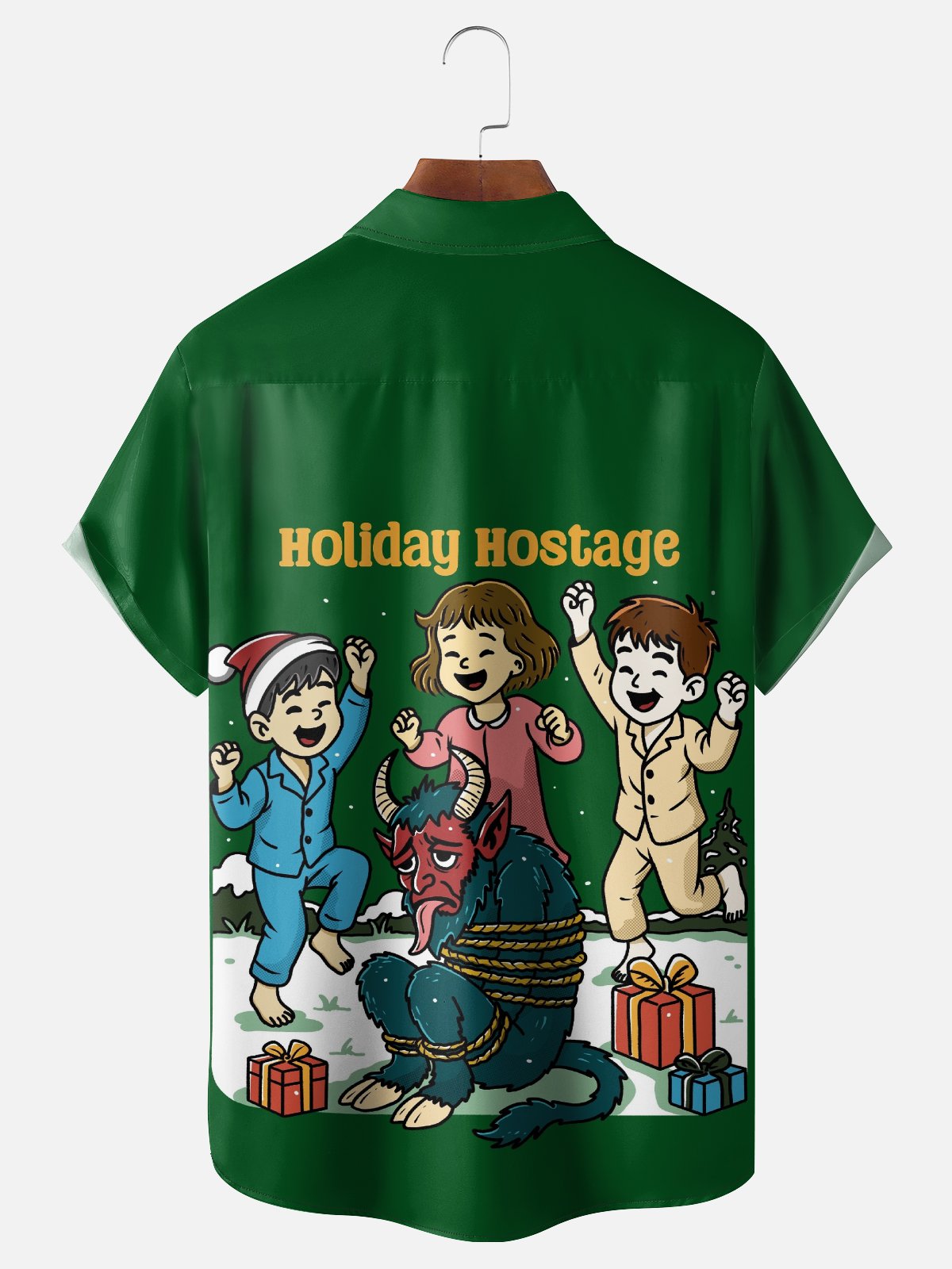 Hardaddy X Kimprut Imut Moisture-wicking Holiday Hostage Chest Pocket Casual Shirt