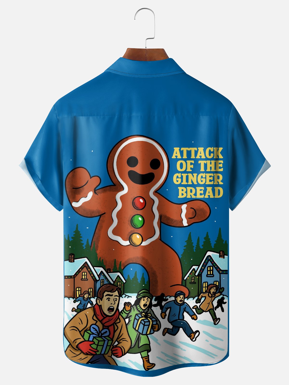 Hardaddy X Kimprut Imut Moisture-wicking Ginger Bread Chest Pocket Casual Shirt