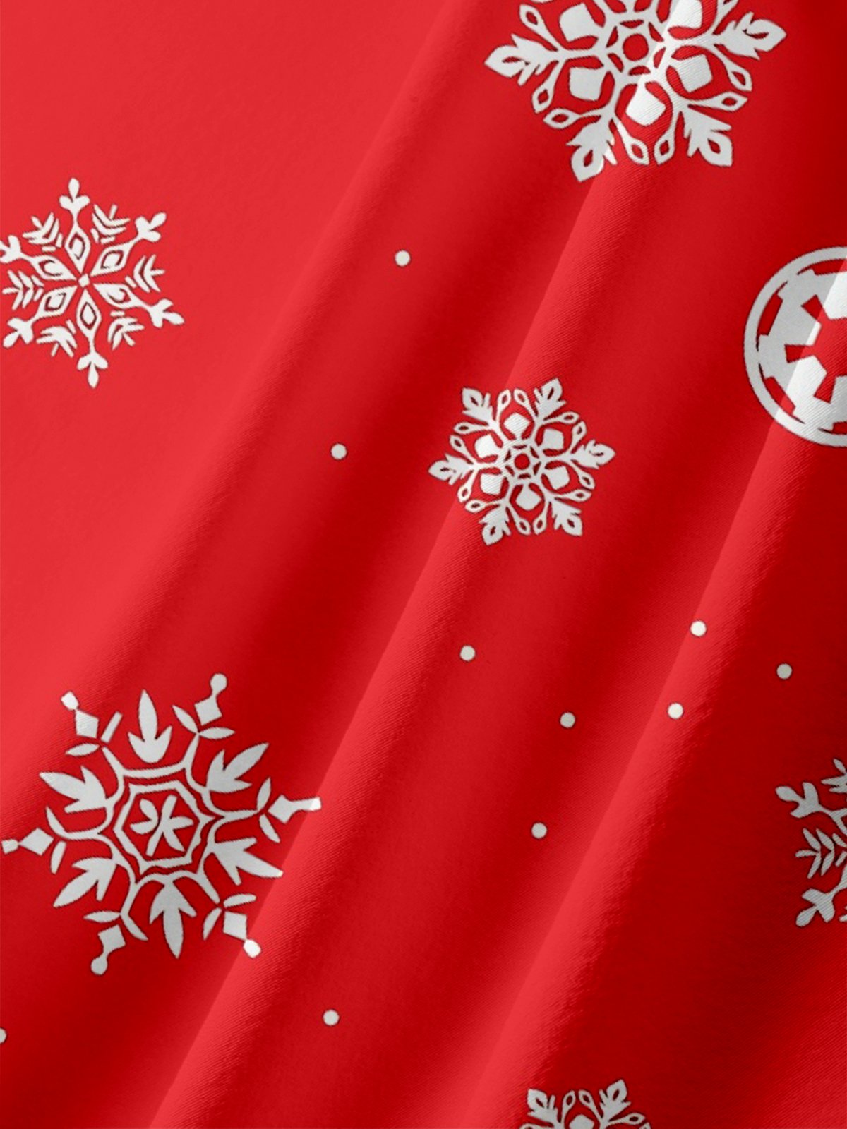 Moisture Wicking Star Icon Snowflake Chest Pocket Holiday Shirt