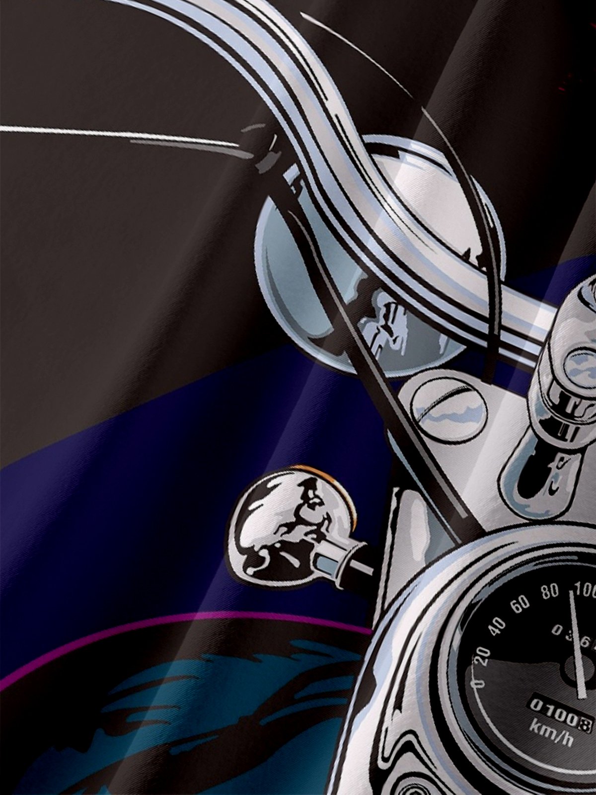 Hardaddy X Larry Blazek Moisture-wicking Tropical Motorcycle Chest Pocket Casual Shirt