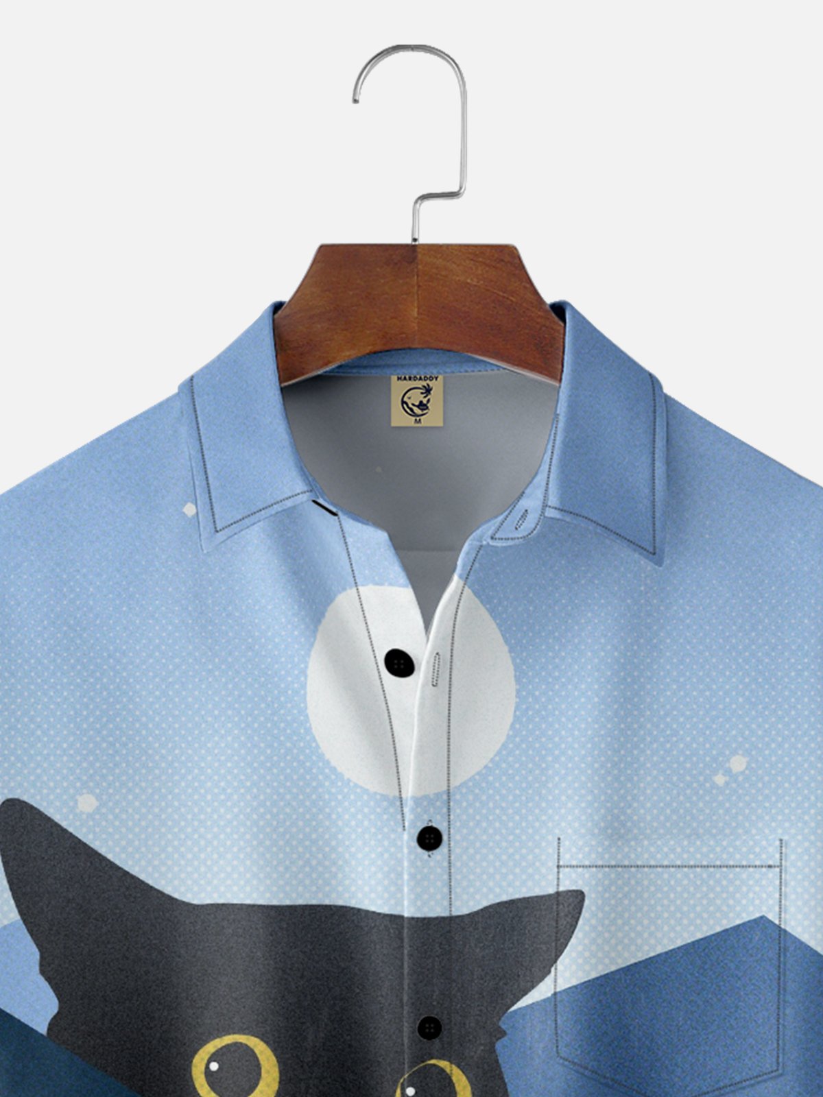 Hardaddy X Boby Berto Moisture-wicking Cat Chest Pocket Casual Shirt