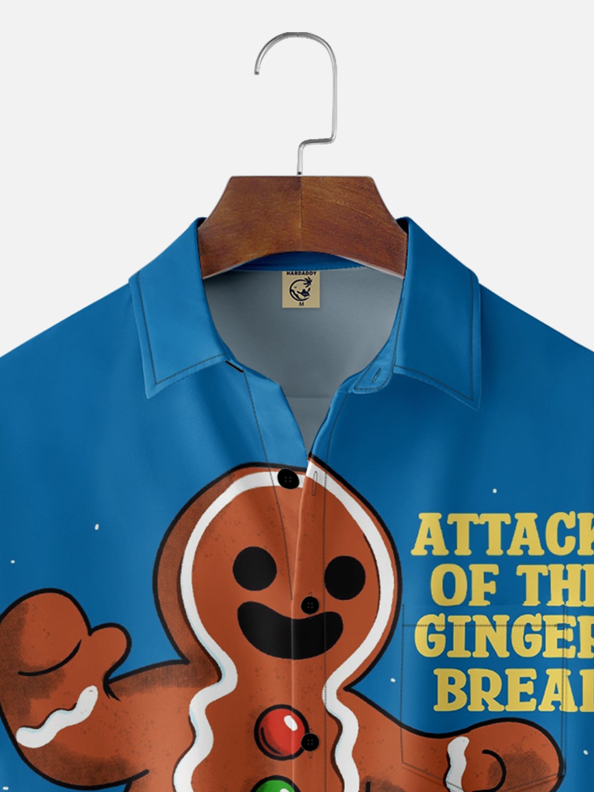 Hardaddy X Kimprut Imut Moisture-wicking Ginger Bread Chest Pocket Casual Shirt