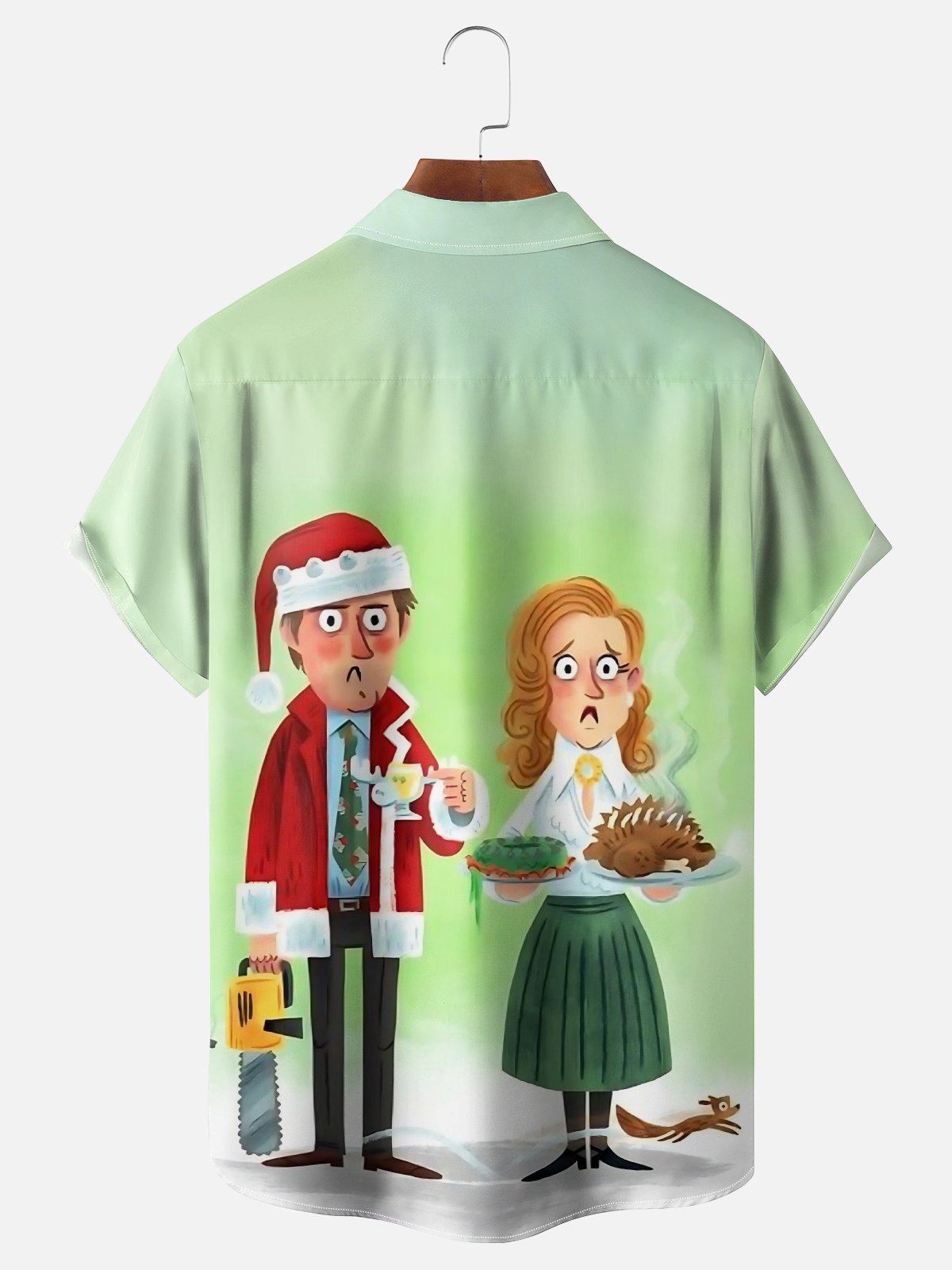 Moisture Wicking Merry Christmas The Office Chest Pocket Hawaiian Shirt