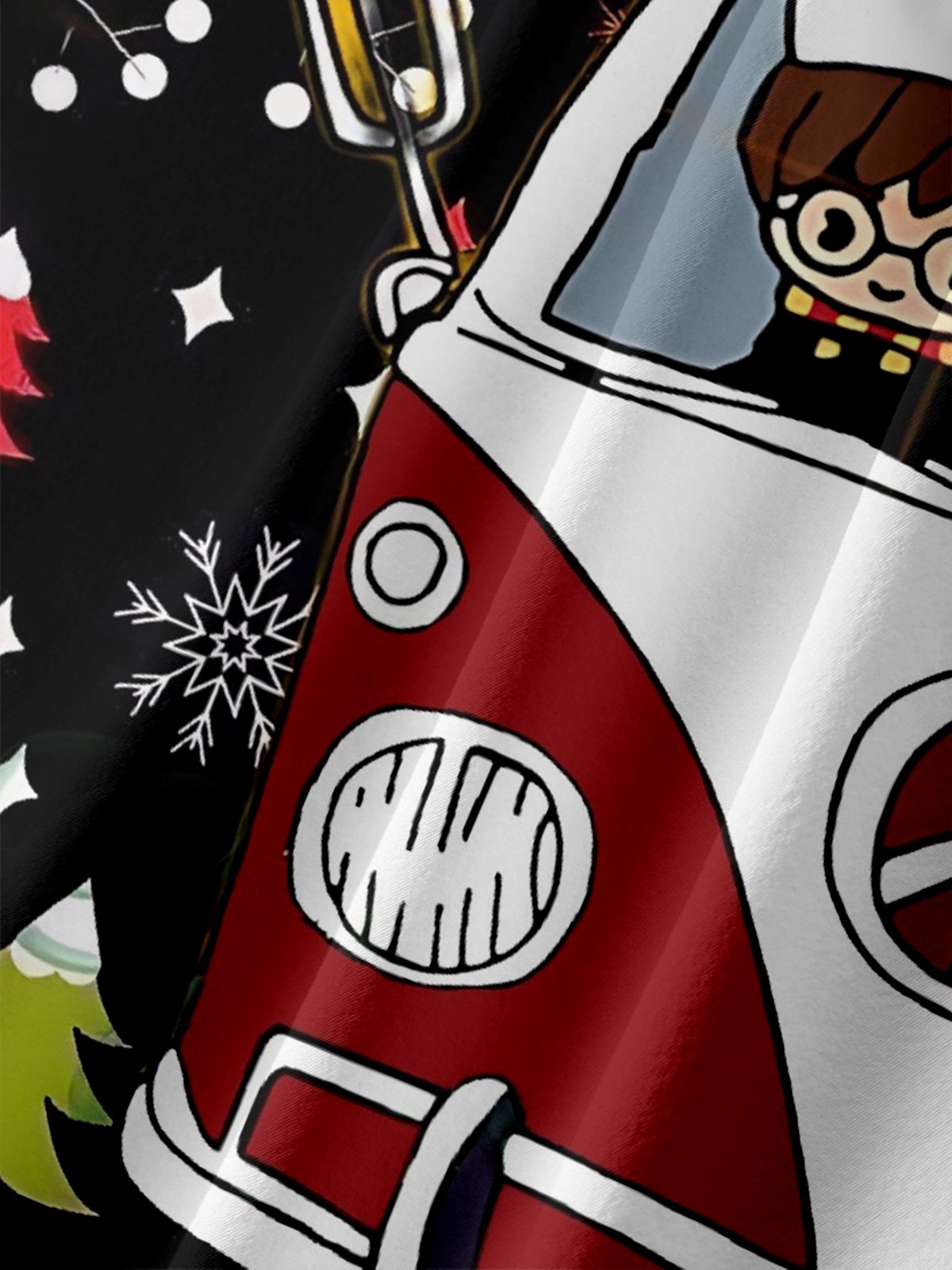 Moisture Wicking Christmas Harry Love and Peace Car Chest Pocket Hawaiian Shirt