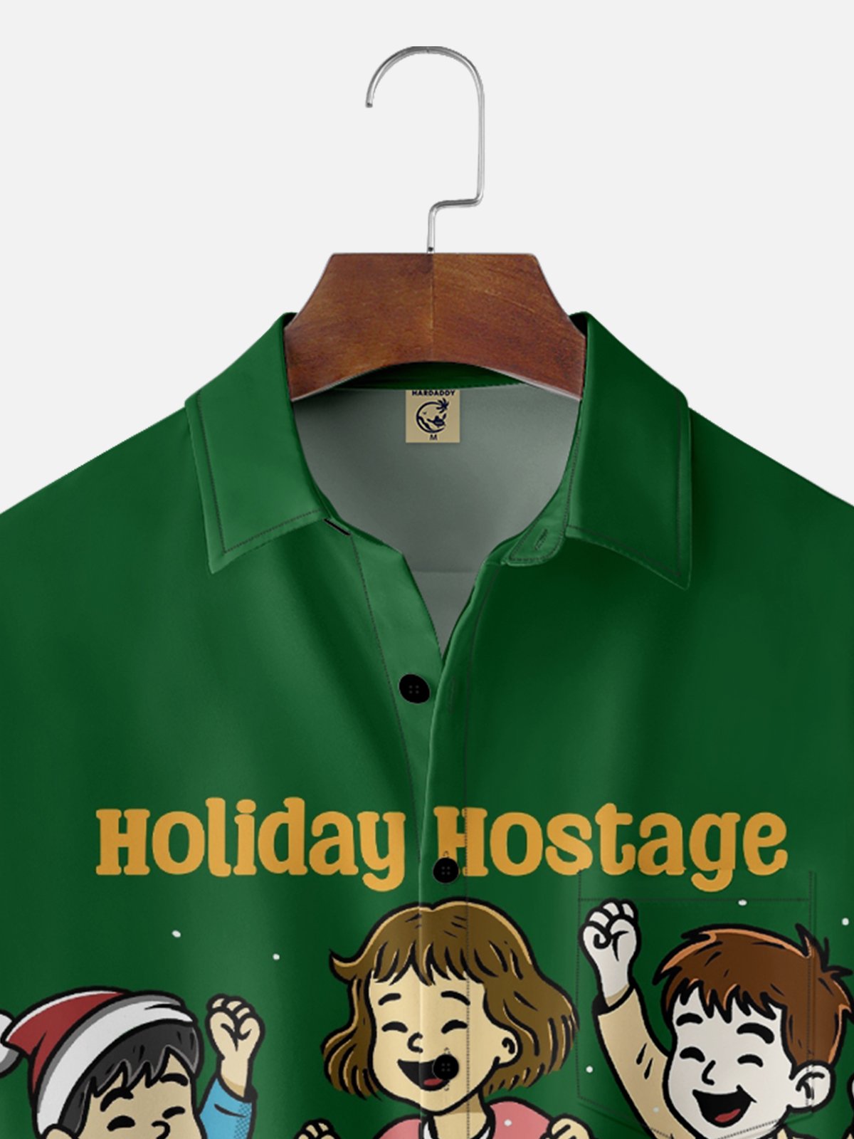 Hardaddy X Kimprut Imut Moisture-wicking Holiday Hostage Chest Pocket Casual Shirt
