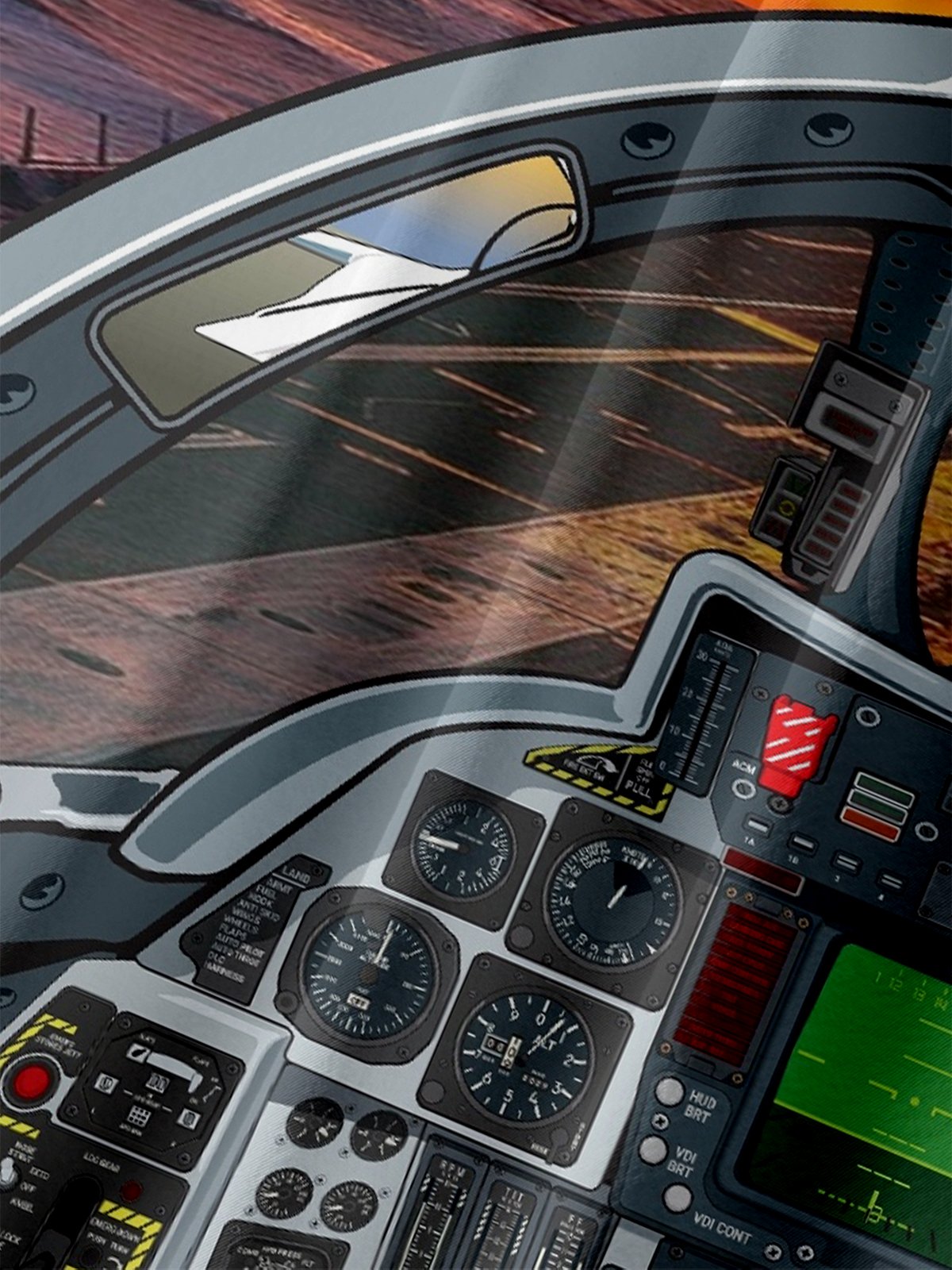 Hardaddy X Larry Blazek Moisture-wicking Aircraft Cockpit Vision Chest Pocket Casual Shirt