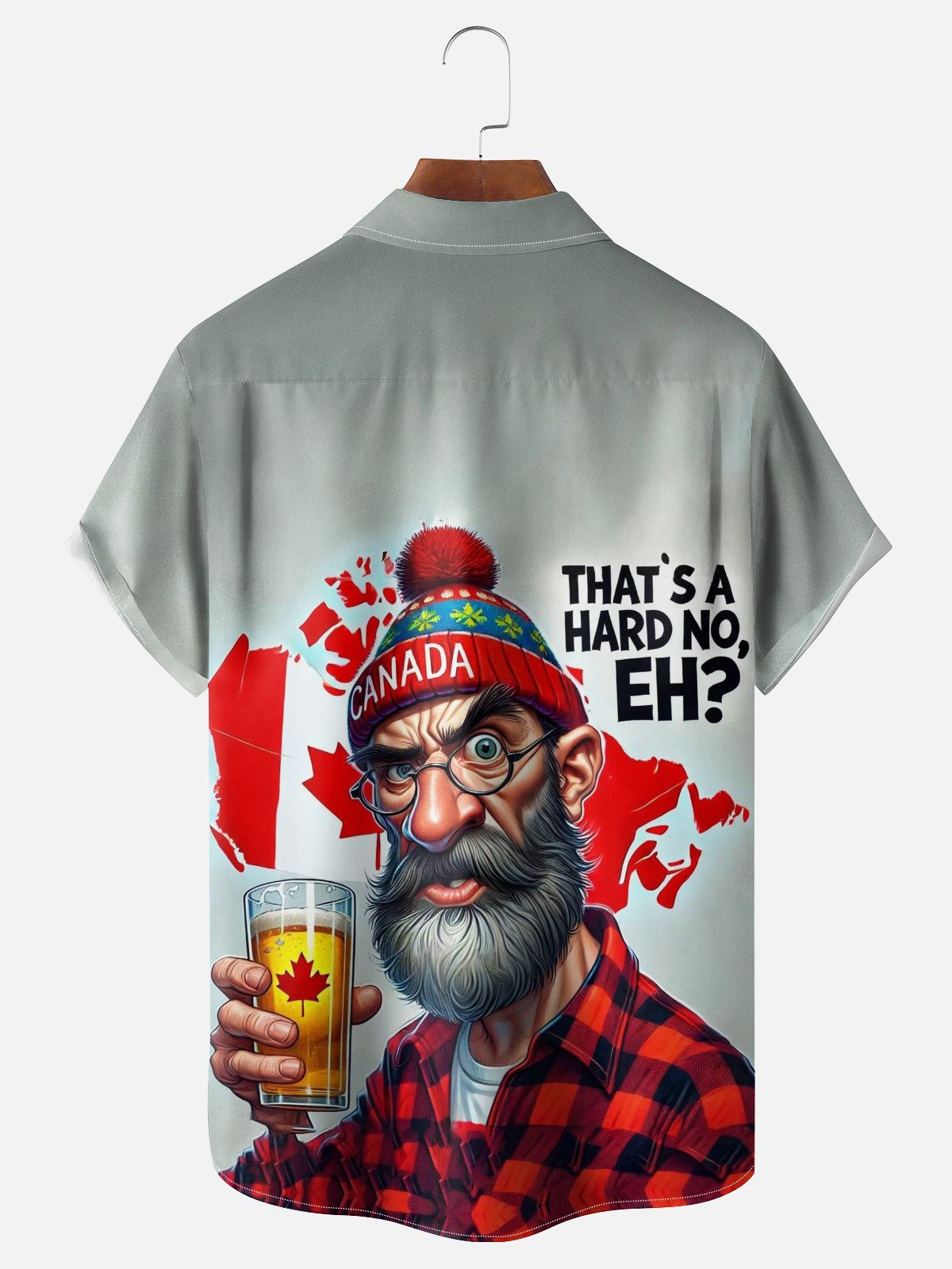 Moisture-wicking Canada Map Chest Pocket Casual Shirt