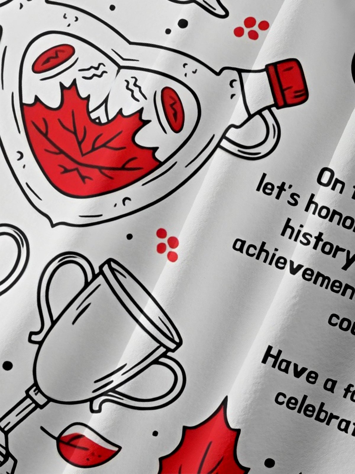 Moisture Wicking Canadian Culture Maple Leaf Squirrel Chest Pocket Hawaiian Shirt