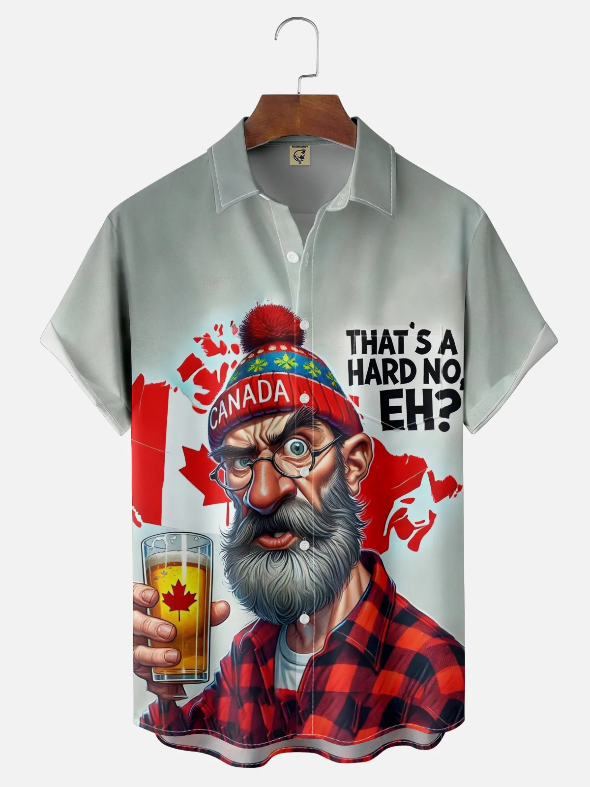 Moisture-wicking Canada Map Chest Pocket Casual Shirt