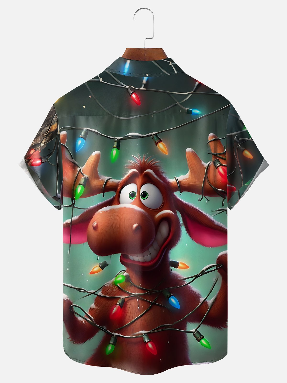 Moisture-Wicking Canadian Gradient Light Moose Chest Pocket Hawaiian Shirt