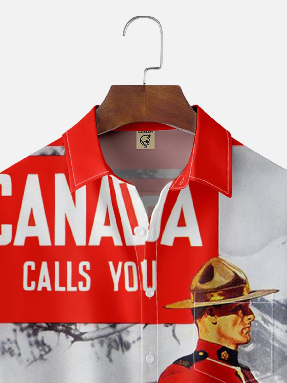 Moisture-wicking Canada Royal Canadian Mounted Police Art Chest Pocket Casual Shirt