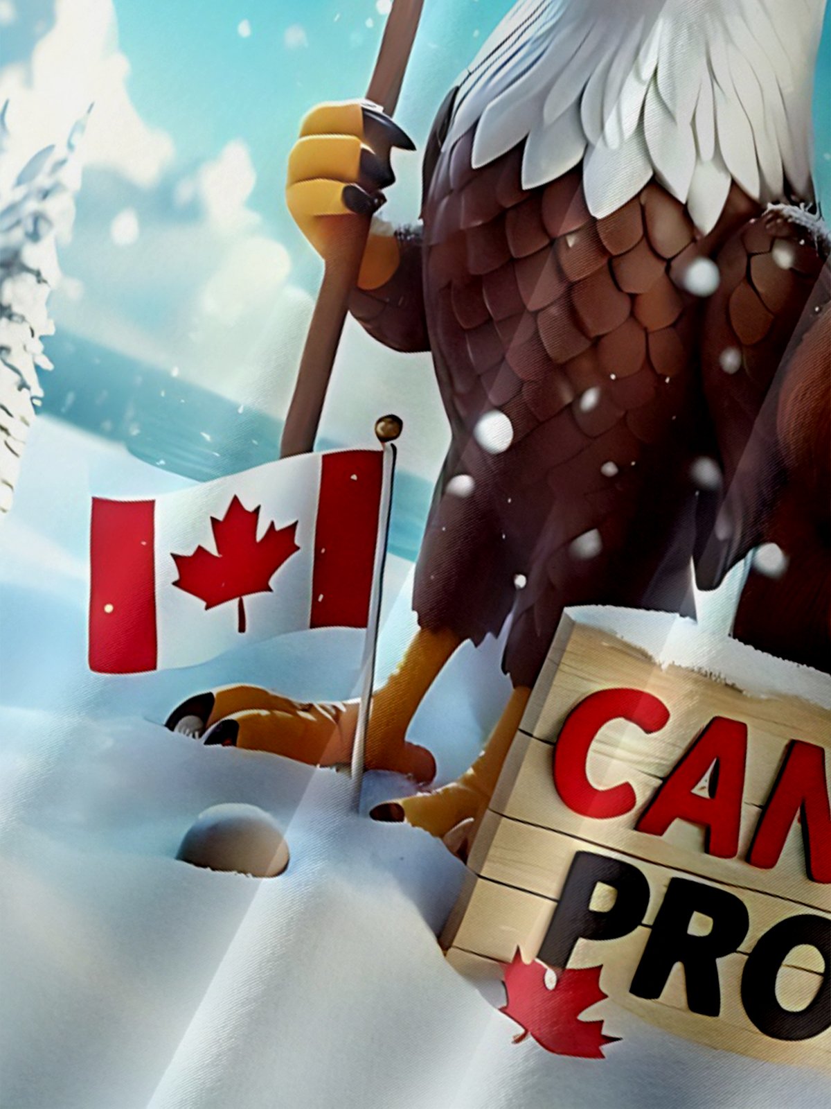 Moisture-Wicking Canadian Ombre Pride Beaver Moose Eagle Maple Leaf Chest Pocket Hawaiian Shirt