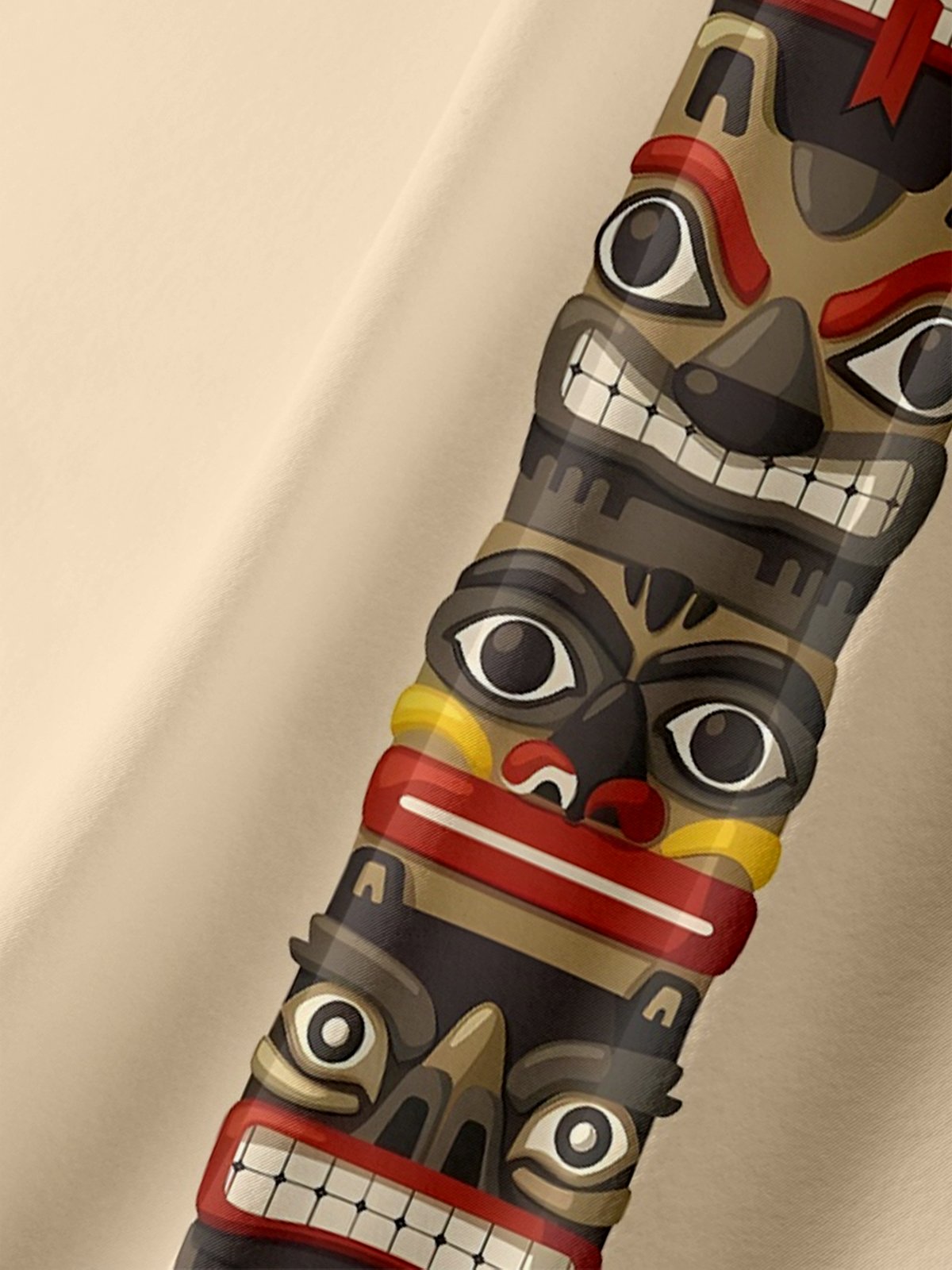 Moisture-wicking Canada Pacific Totem Fun Art Chest Pocket Bowling Shirt