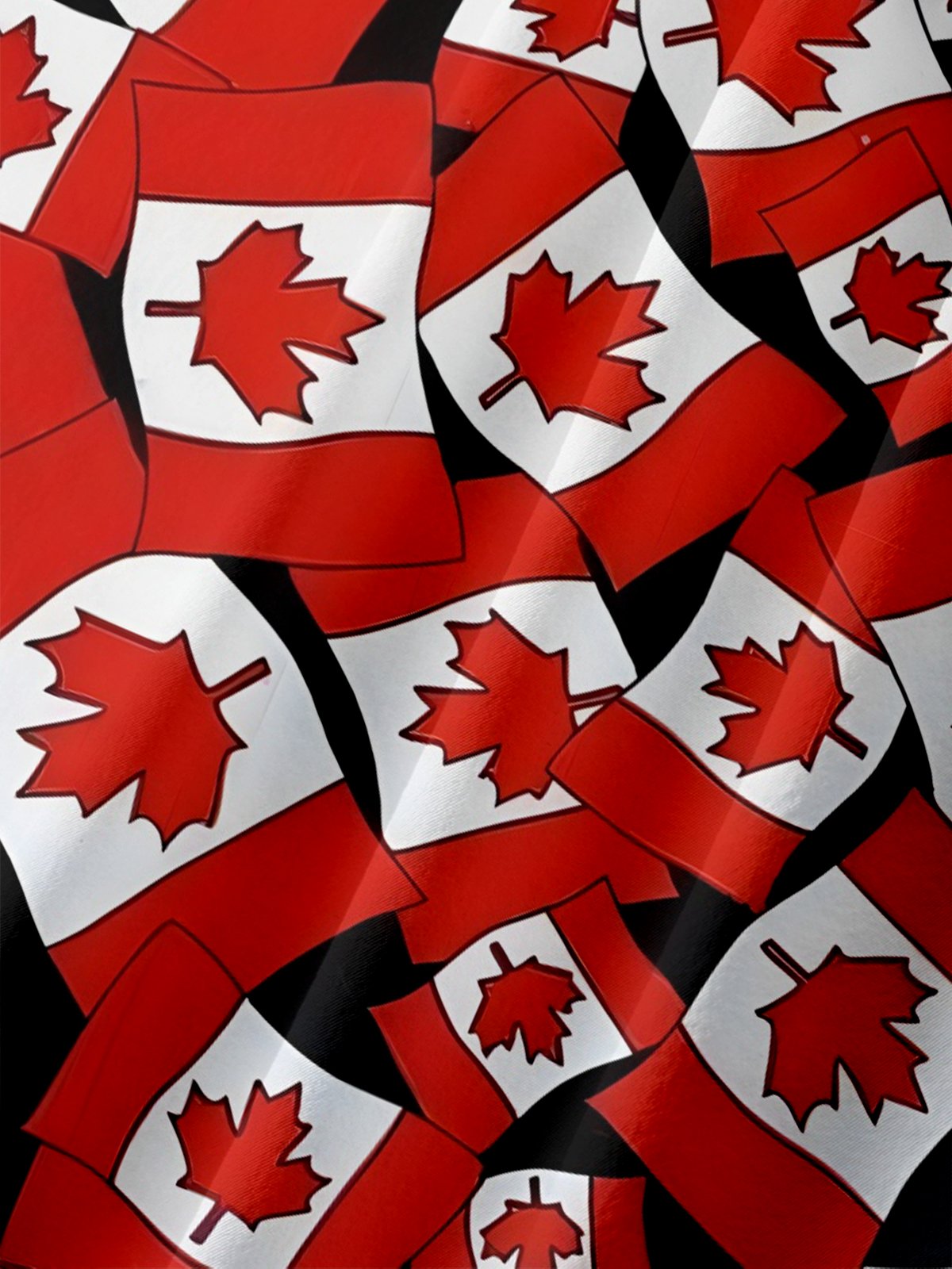 Moisture Wicking Canadian Culture Flag Chest Pocket Hawaiian Shirt
