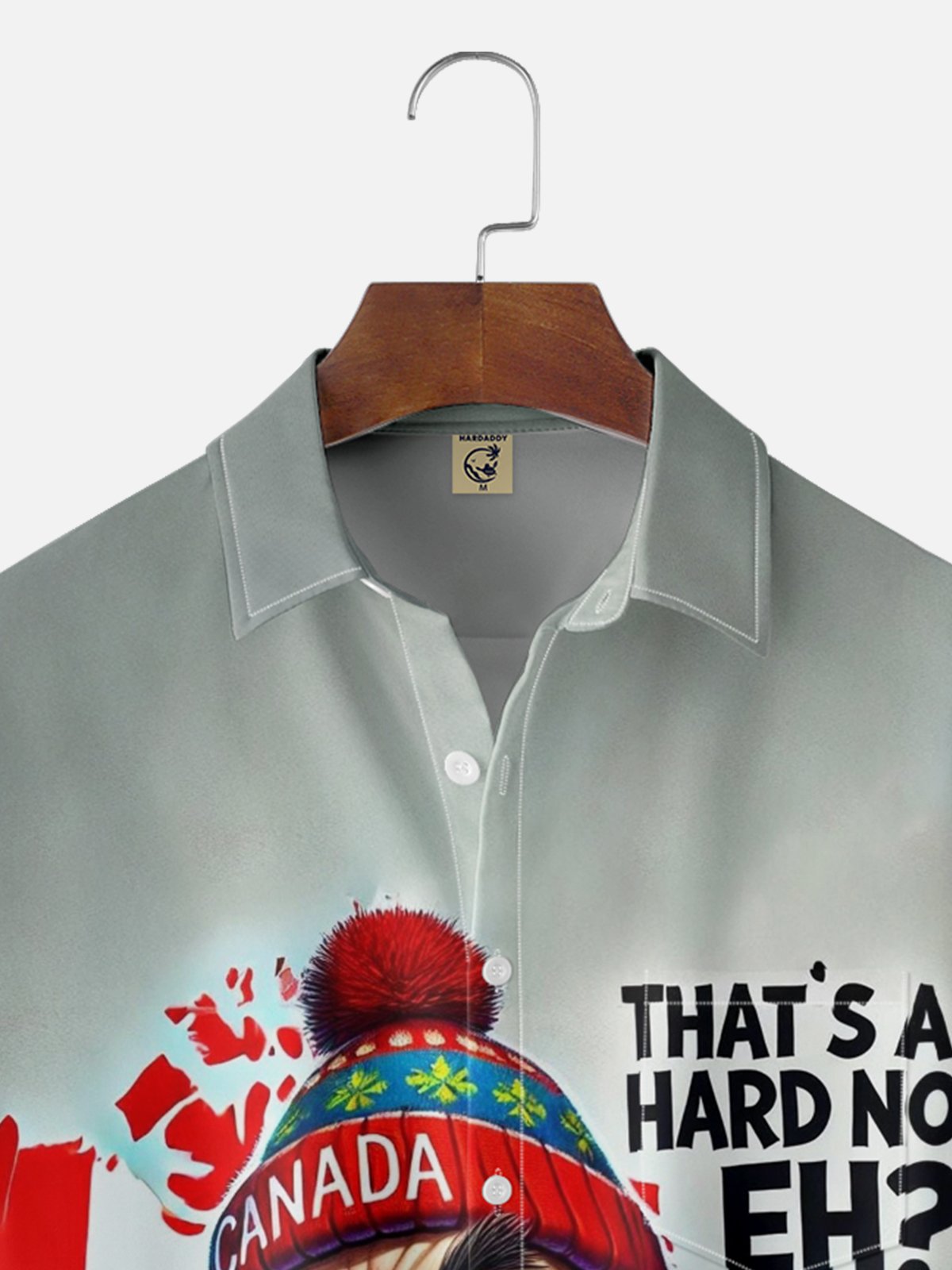 Moisture-wicking Canada Map Chest Pocket Casual Shirt
