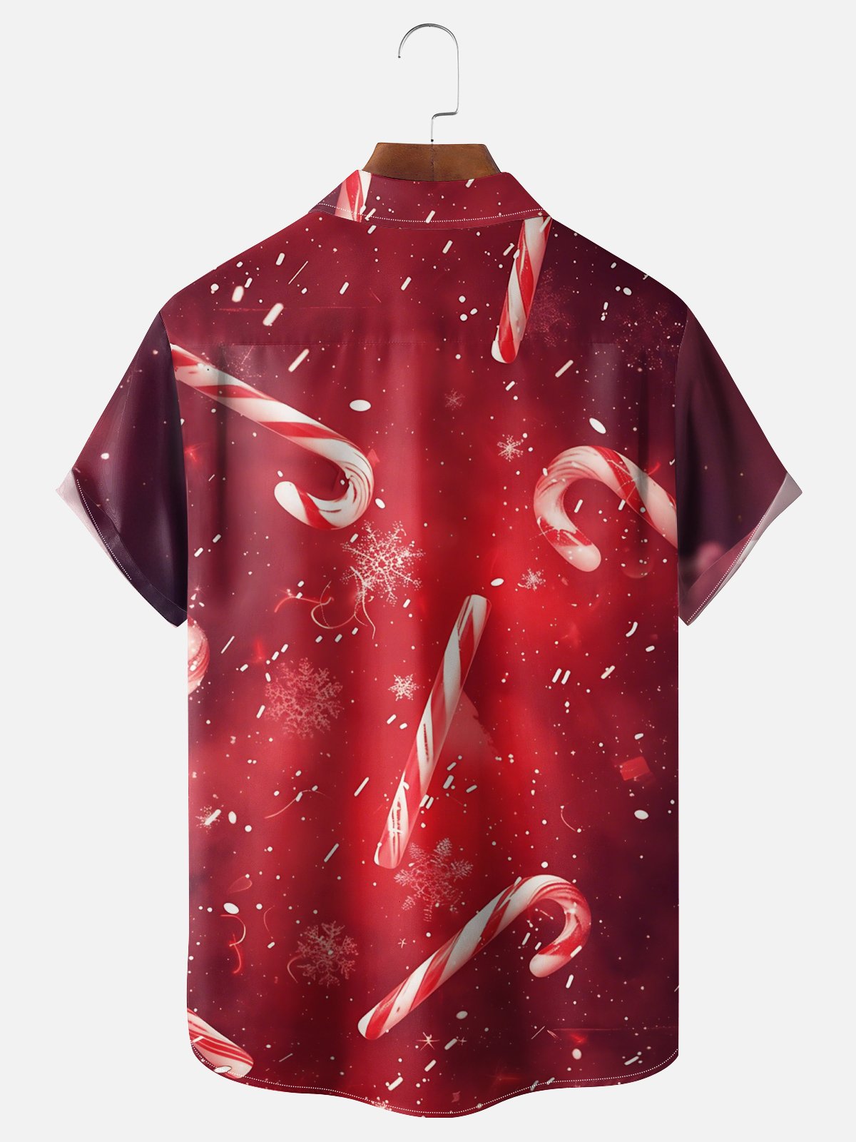 Moisture-wicking Christmas Dog Art Fun Chest Pocket Casual Shirt