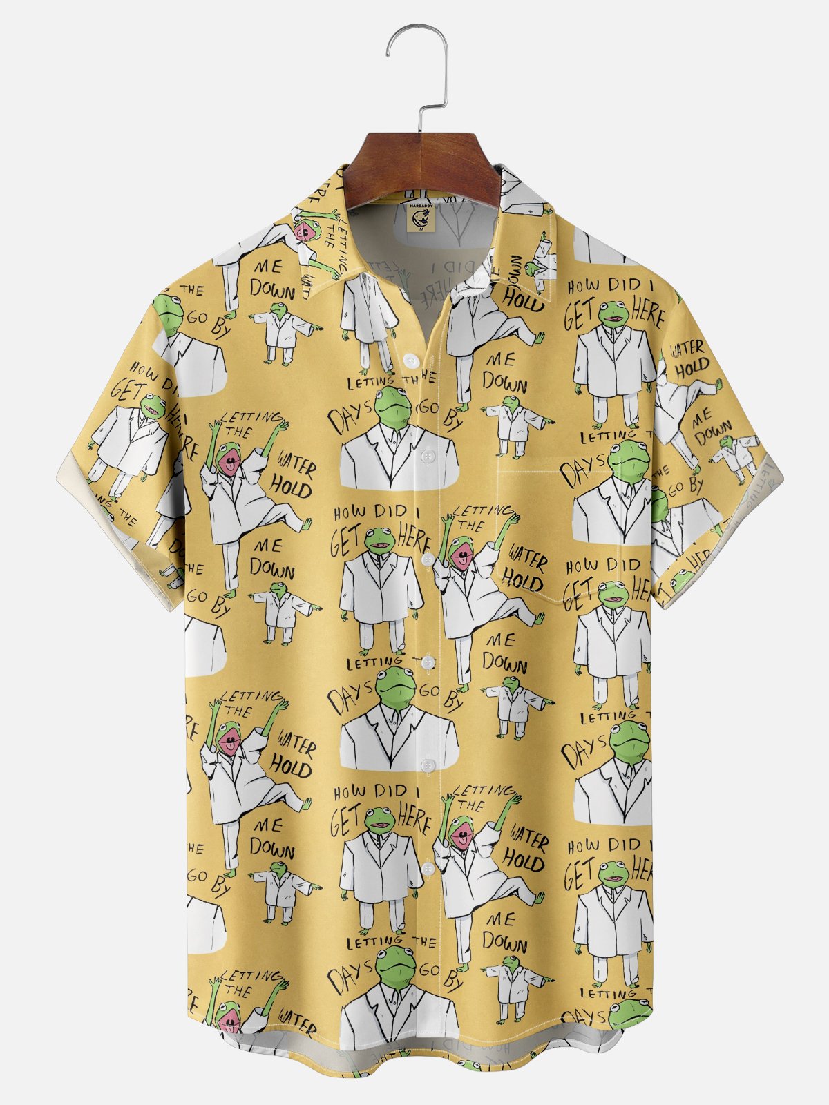 Moisture-wicking Rock Frog How did I get here Chest Pocket Casual Shirt