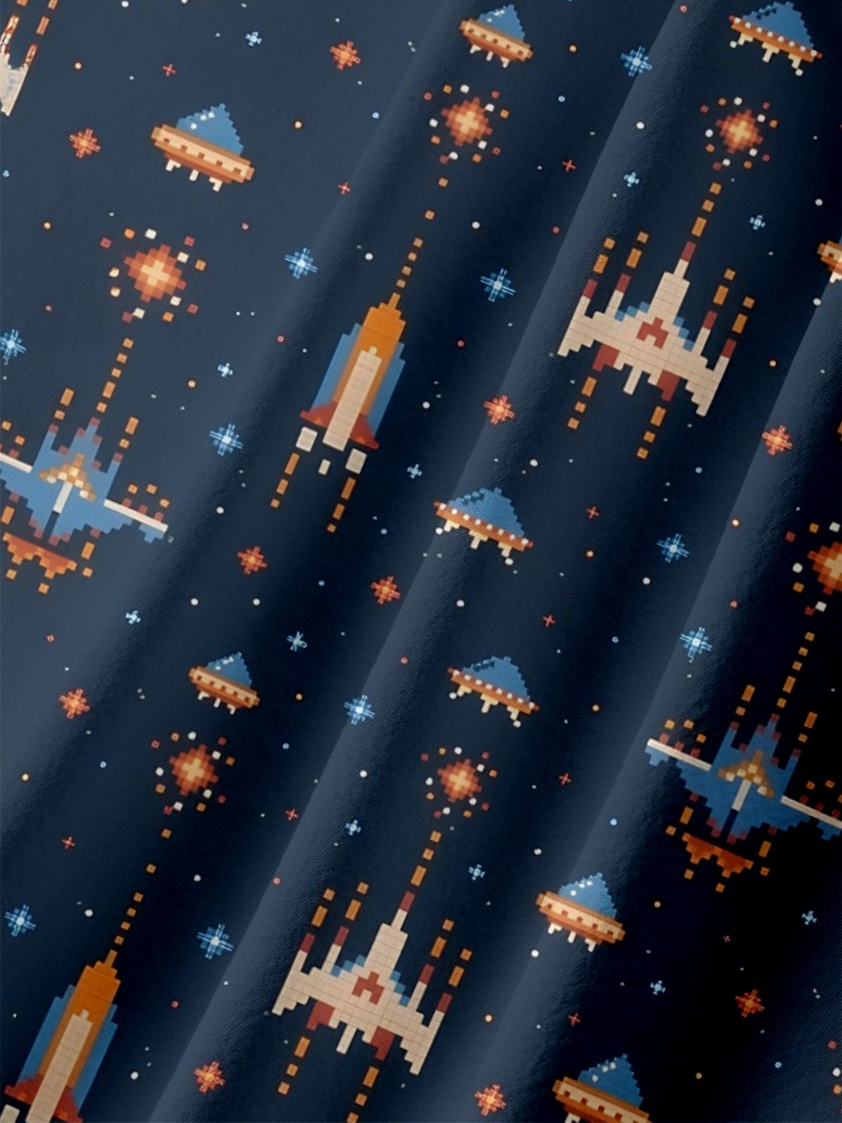 Moisture-wicking Retro Classic Game Universe Chest Pocket Casual Shirt