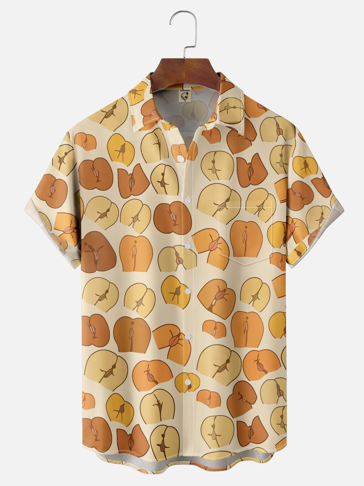 Moisture-wicking Artistic Human Body Chest Pocket Casual Shirt