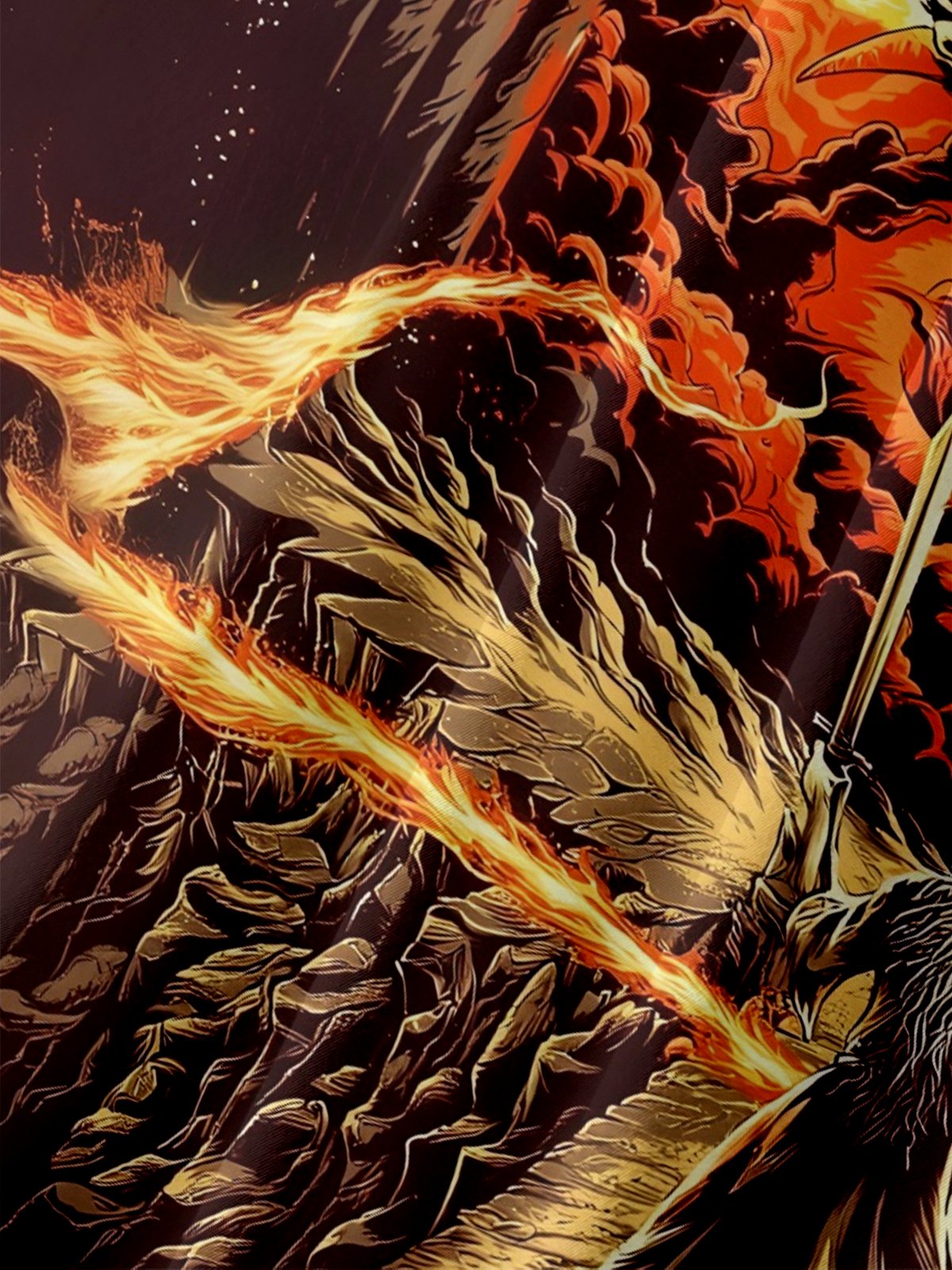 Moisture-wicking Fantasy Dragon Wizard Magic Chest Pocket Casual Shirt