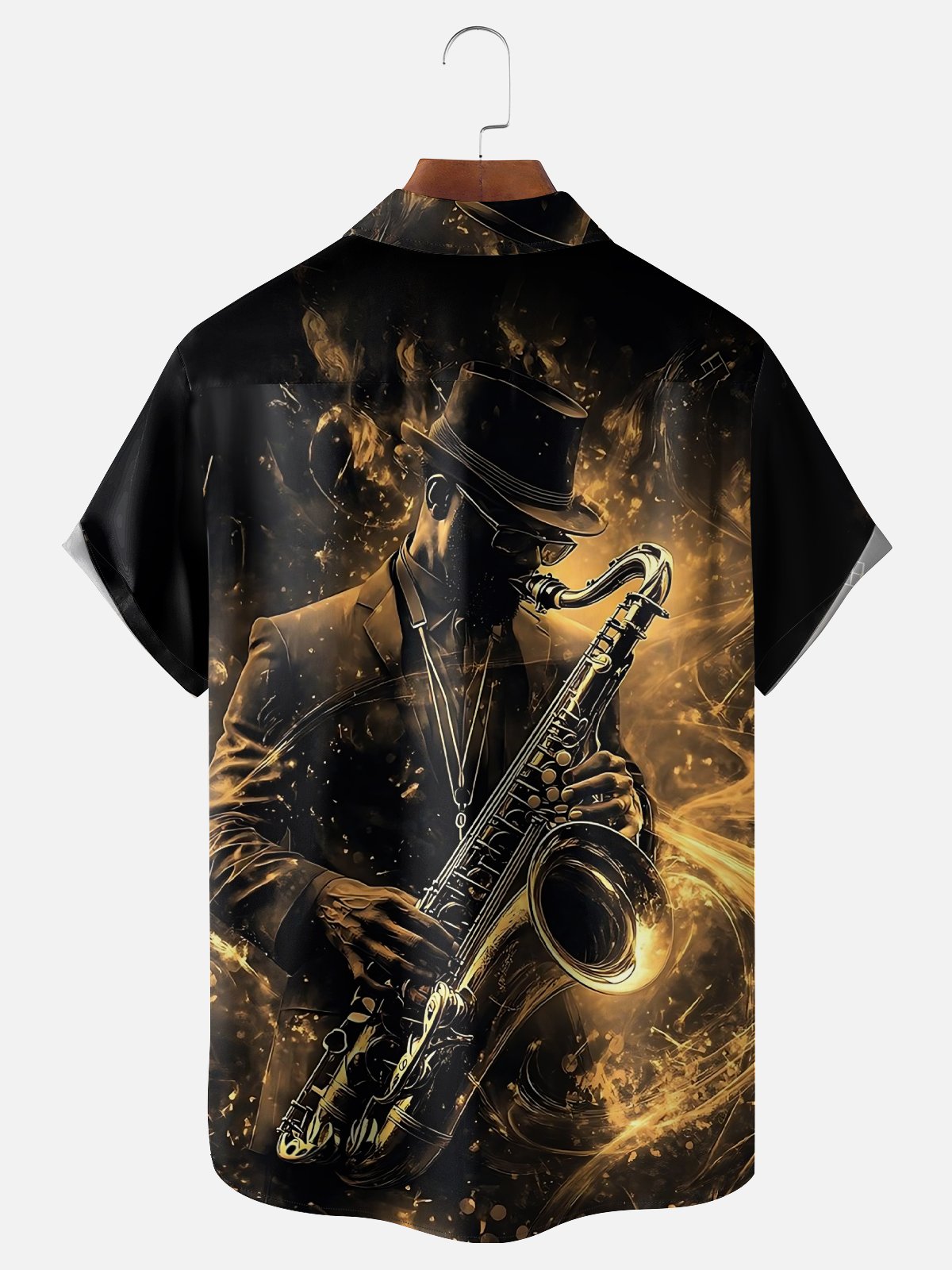 Moisture-wicking Music Festival Jazz Art Blues Chest Pocket Casual Shirt