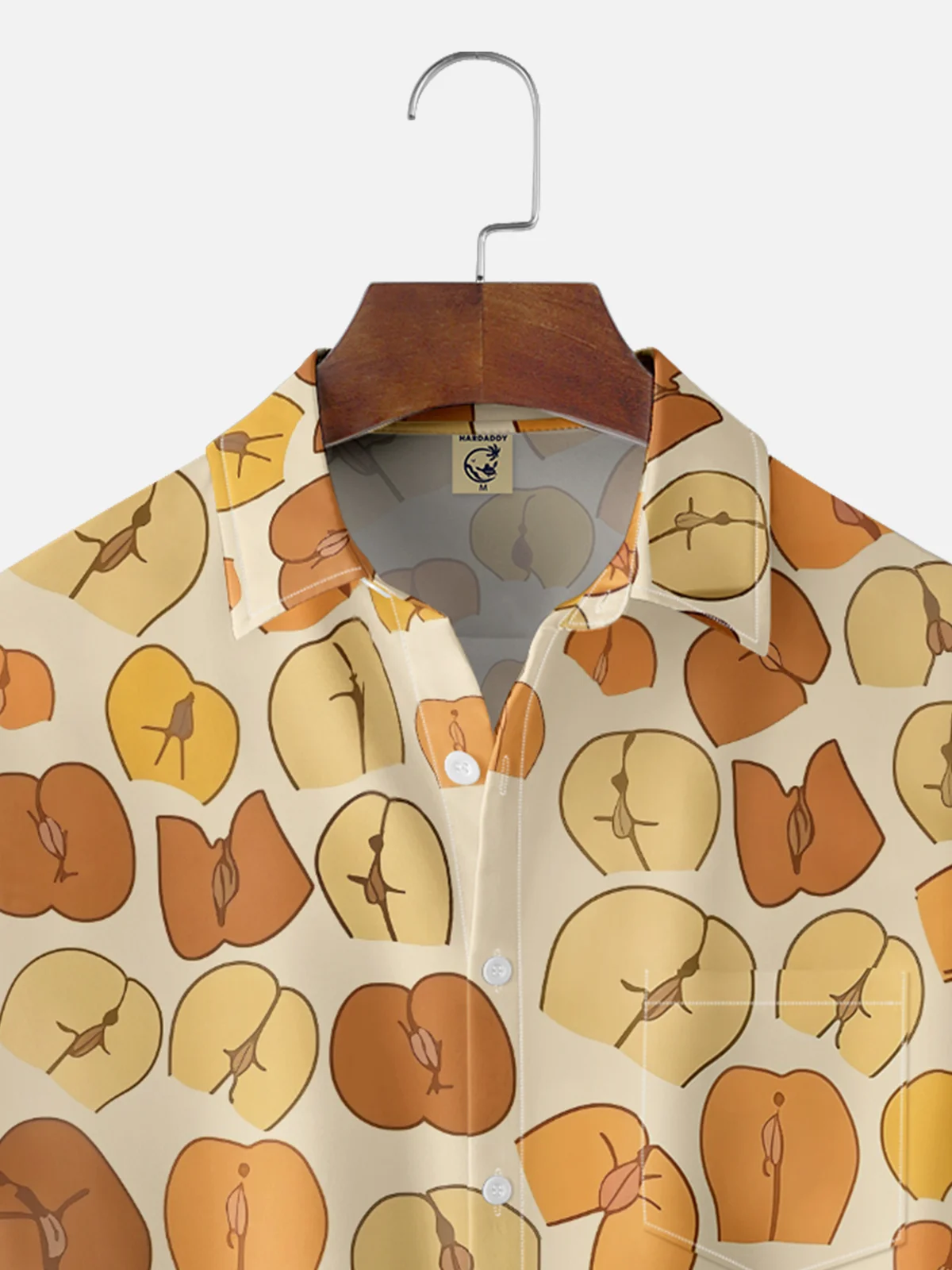 Moisture-wicking Artistic Human Body Chest Pocket Casual Shirt