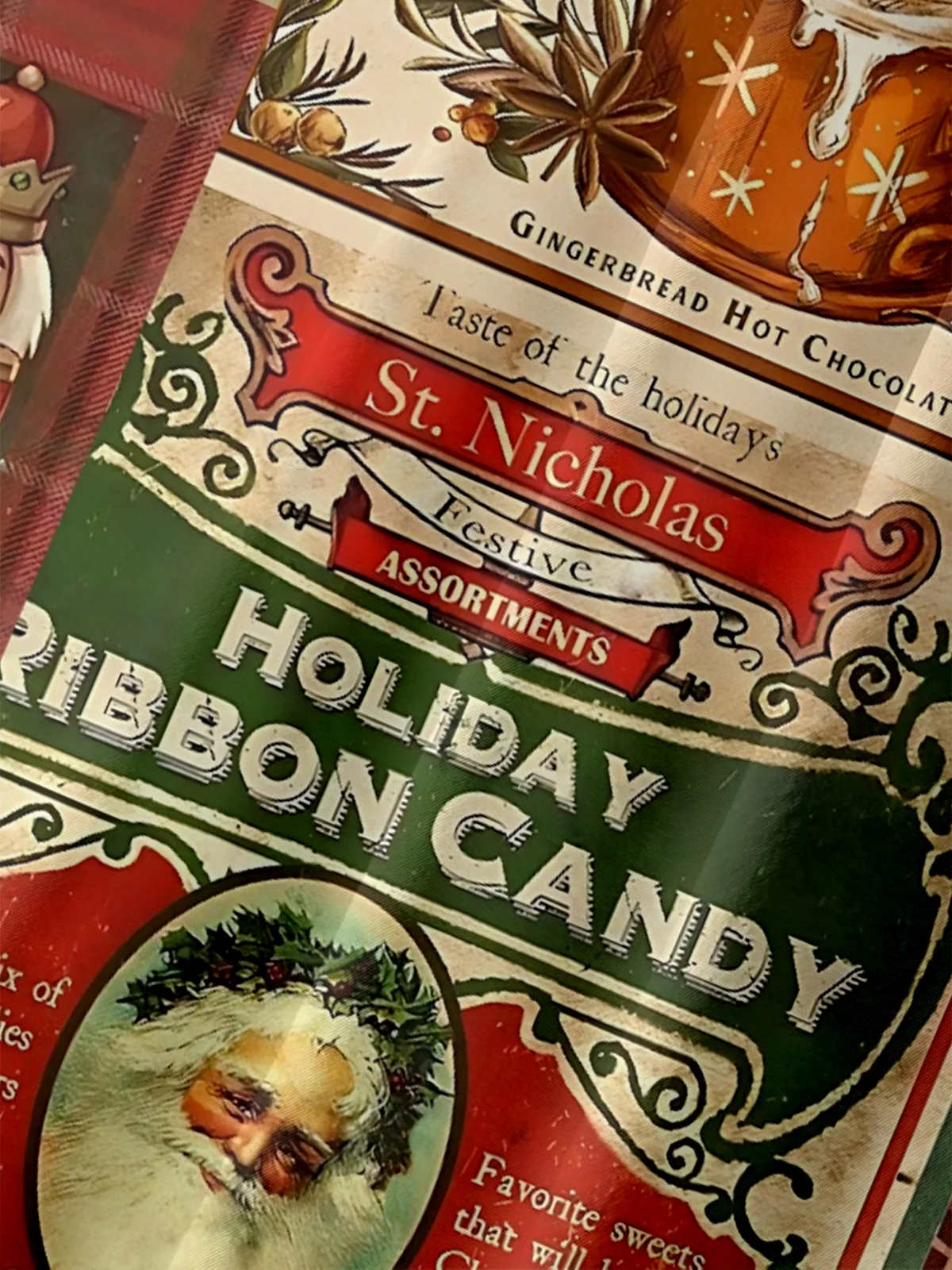 Moisture-wicking Christmas Santa Claus Retro Poster Chest Pocket Casual Shirt