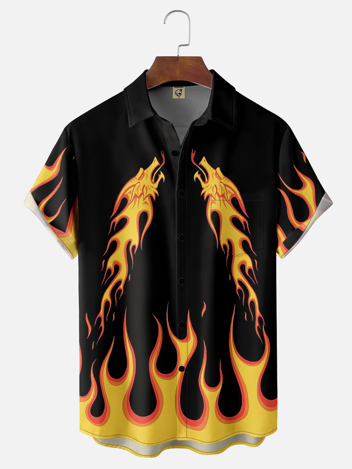 Moisture Wicking Vintage Speed ​​Flame Hawaiian Shirt