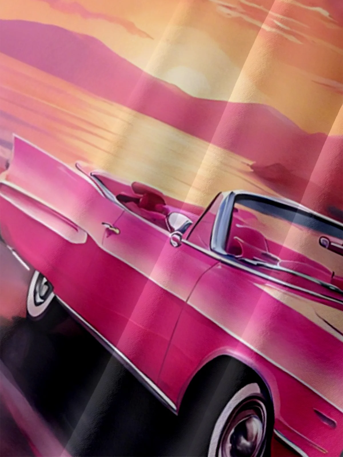 Moisture Wicking Beach Vacation Vintage Car Chest Pocket Hawaiian Shirt