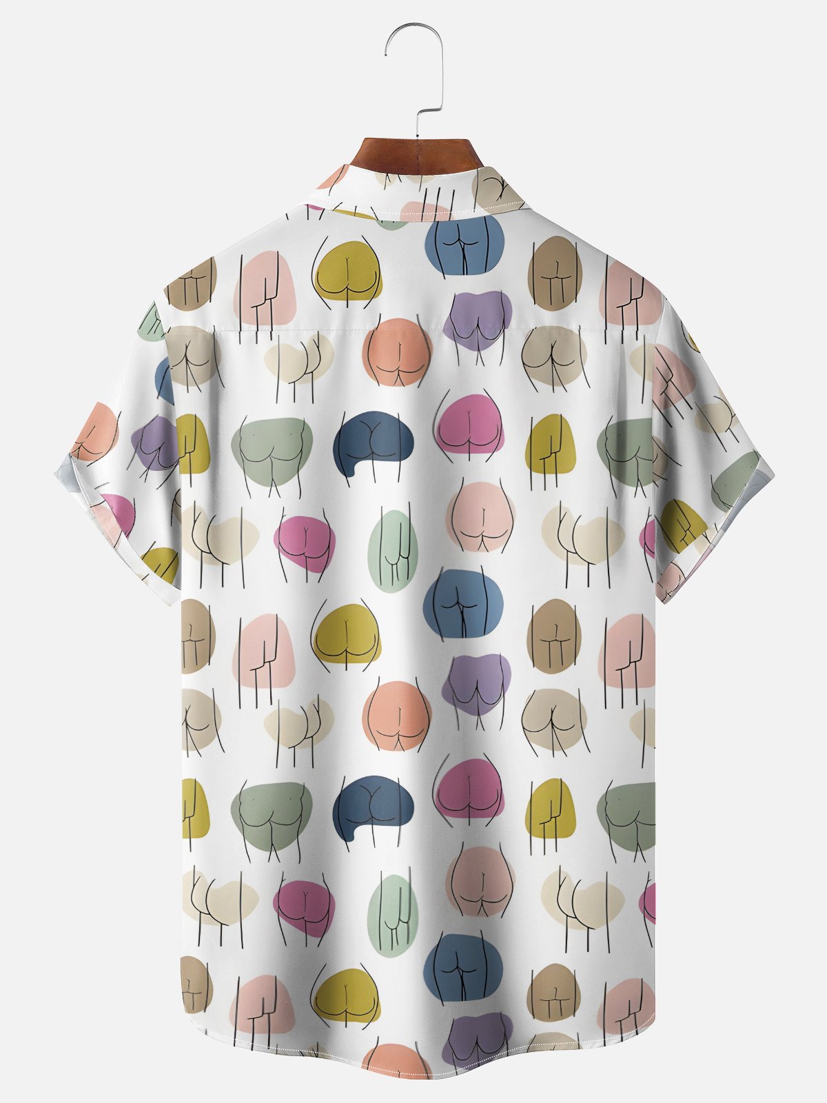Moisture-wicking Artistic Human Body Chest Pocket Casual Shirt