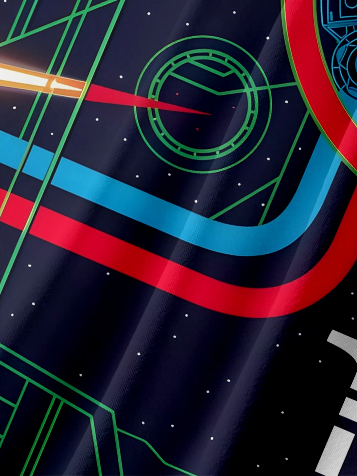 Moisture-wicking Universe Spaceship Technology Chest Pocket Casual Shirt