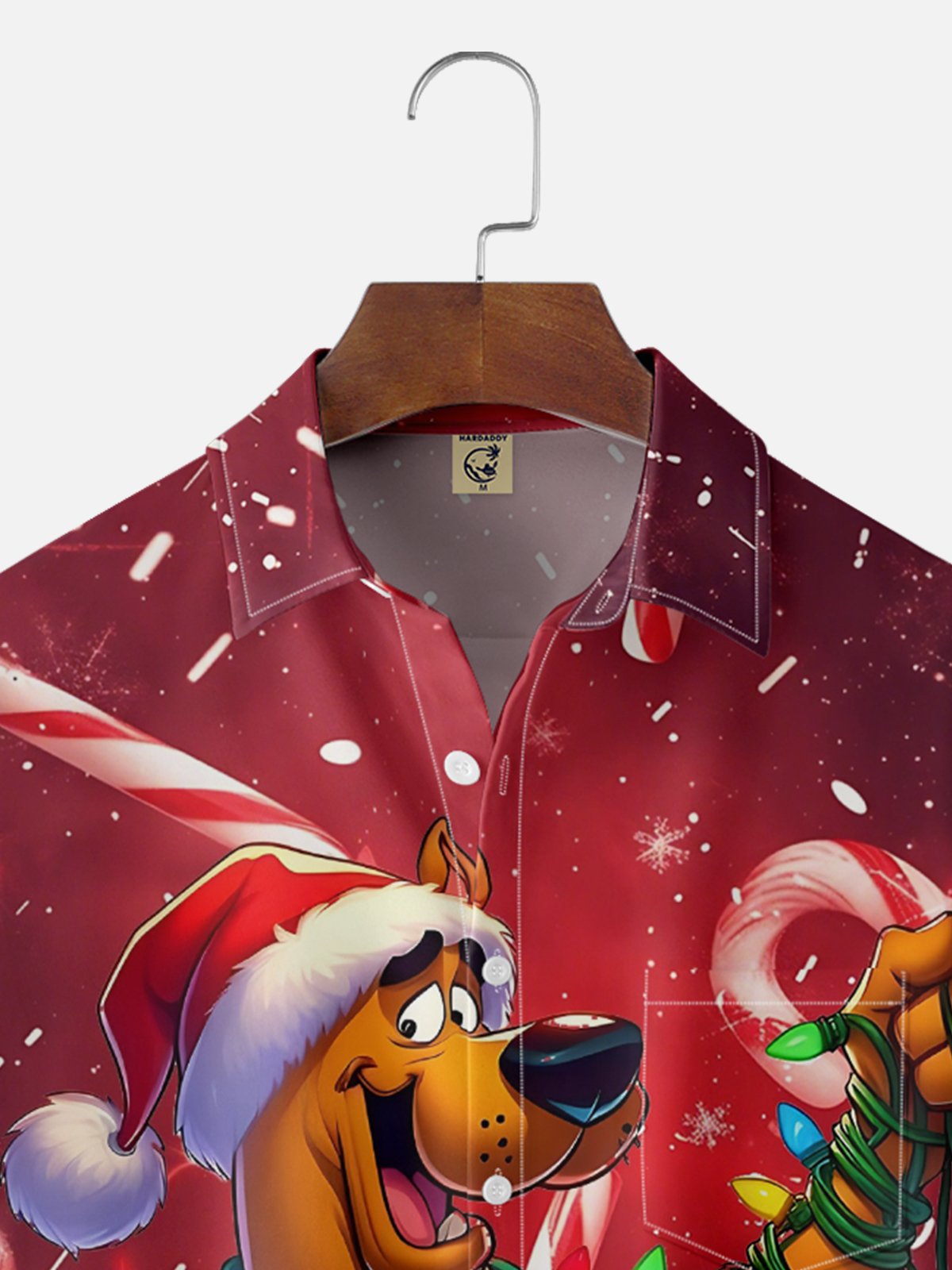 Moisture-wicking Christmas Dog Art Fun Chest Pocket Casual Shirt