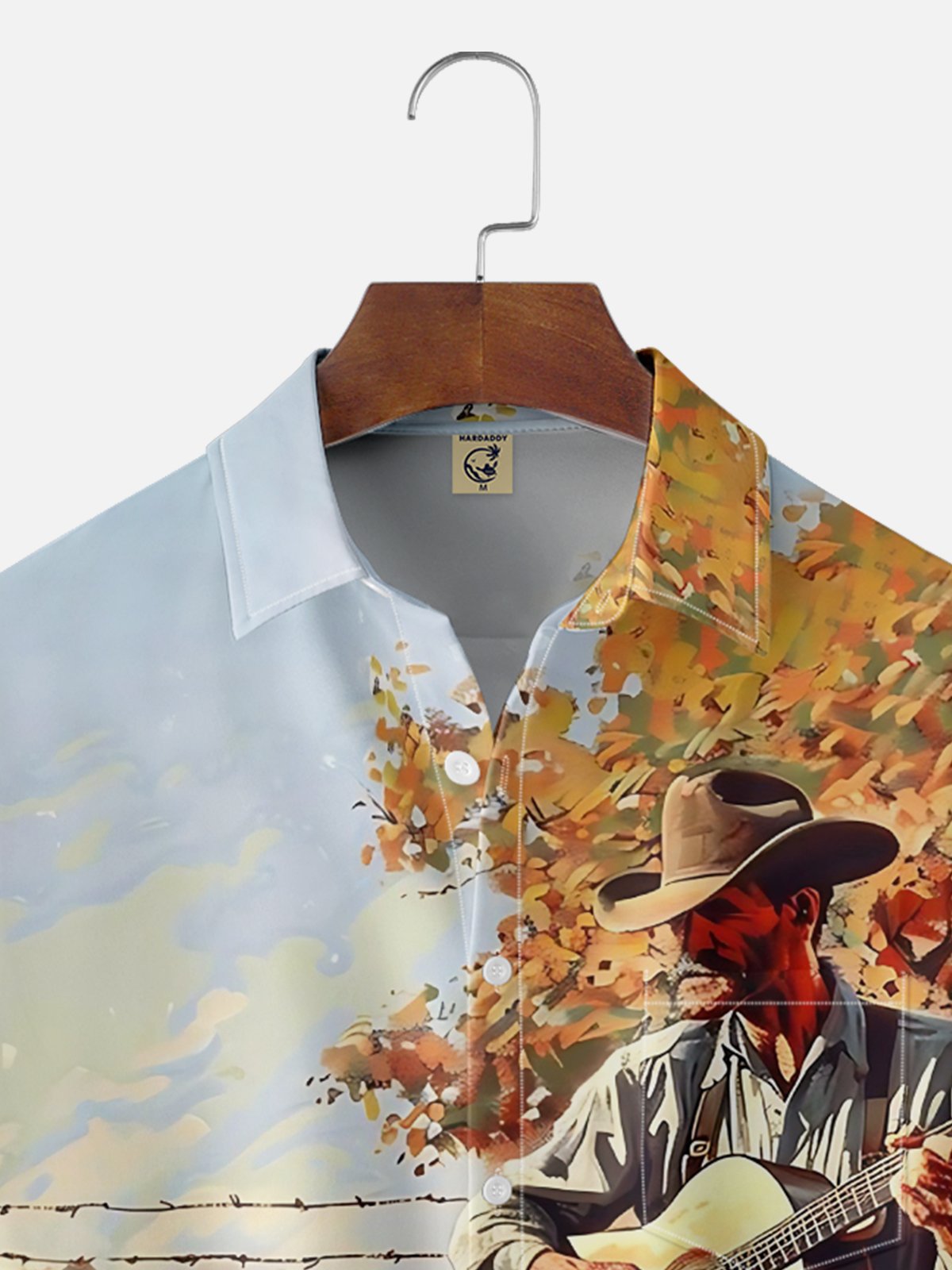 Moisture-wicking Music Festival Folk Art Country Folk Chest Pocket Casual Shirt