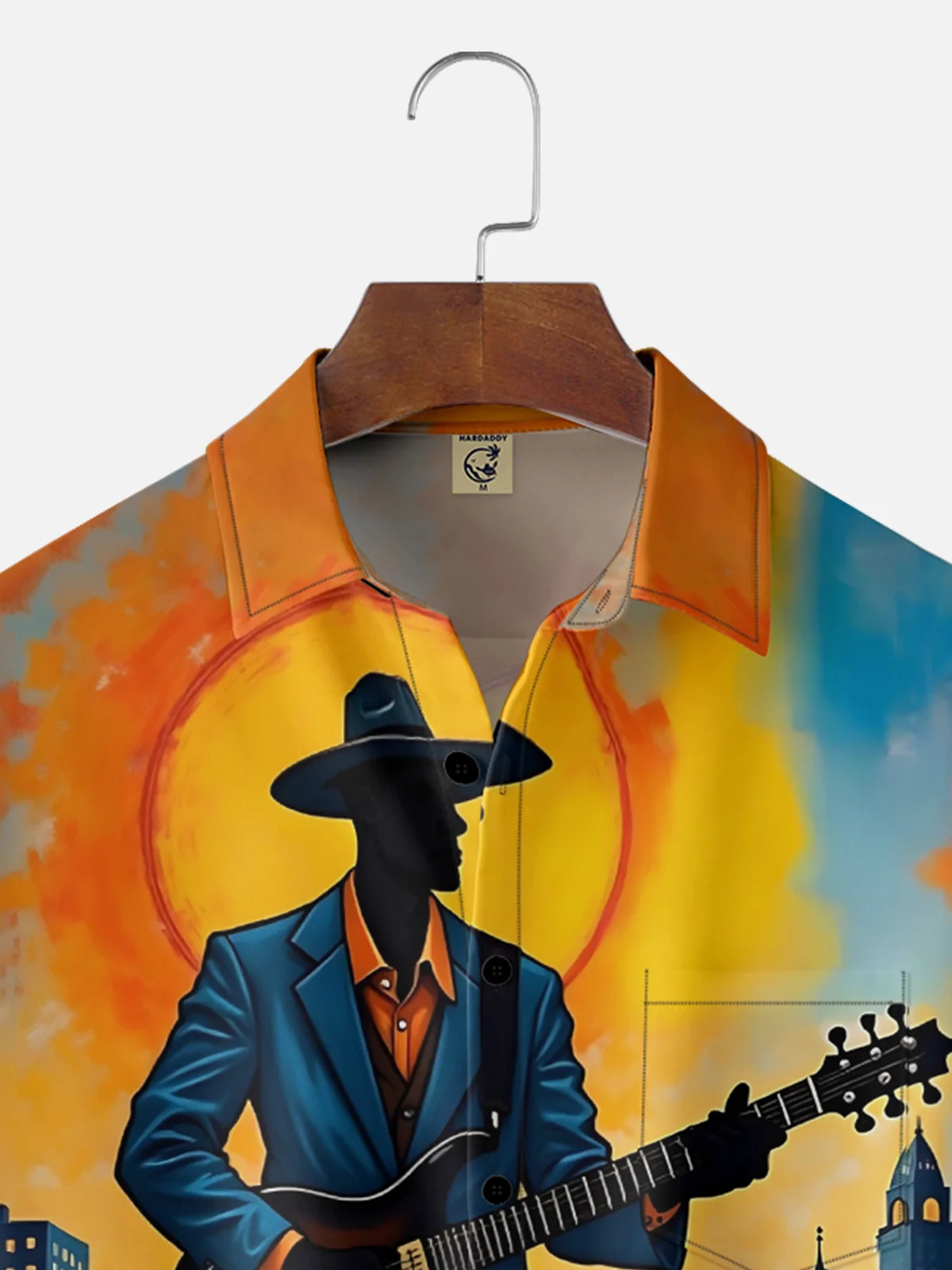 Moisture-wicking Music Festival Jazz Art Blues Chest Pocket Casual Shirt