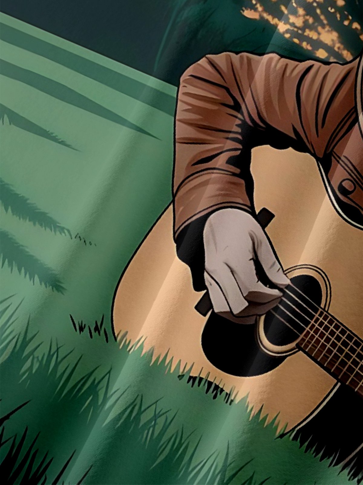 Moisture-wicking Music Festival Folk Art Country Folk Chest Pocket Casual Shirt