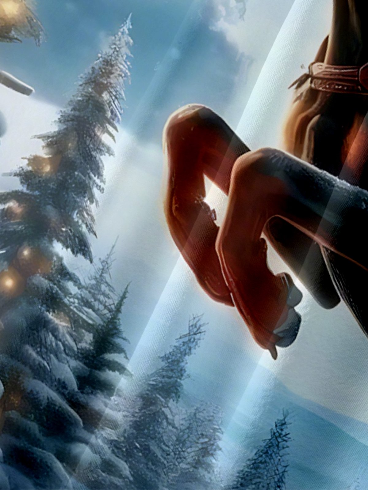 Moisture-wicking Christmas Santa Claus Riding A Dog Art Fun Chest Pocket Casual Shirt