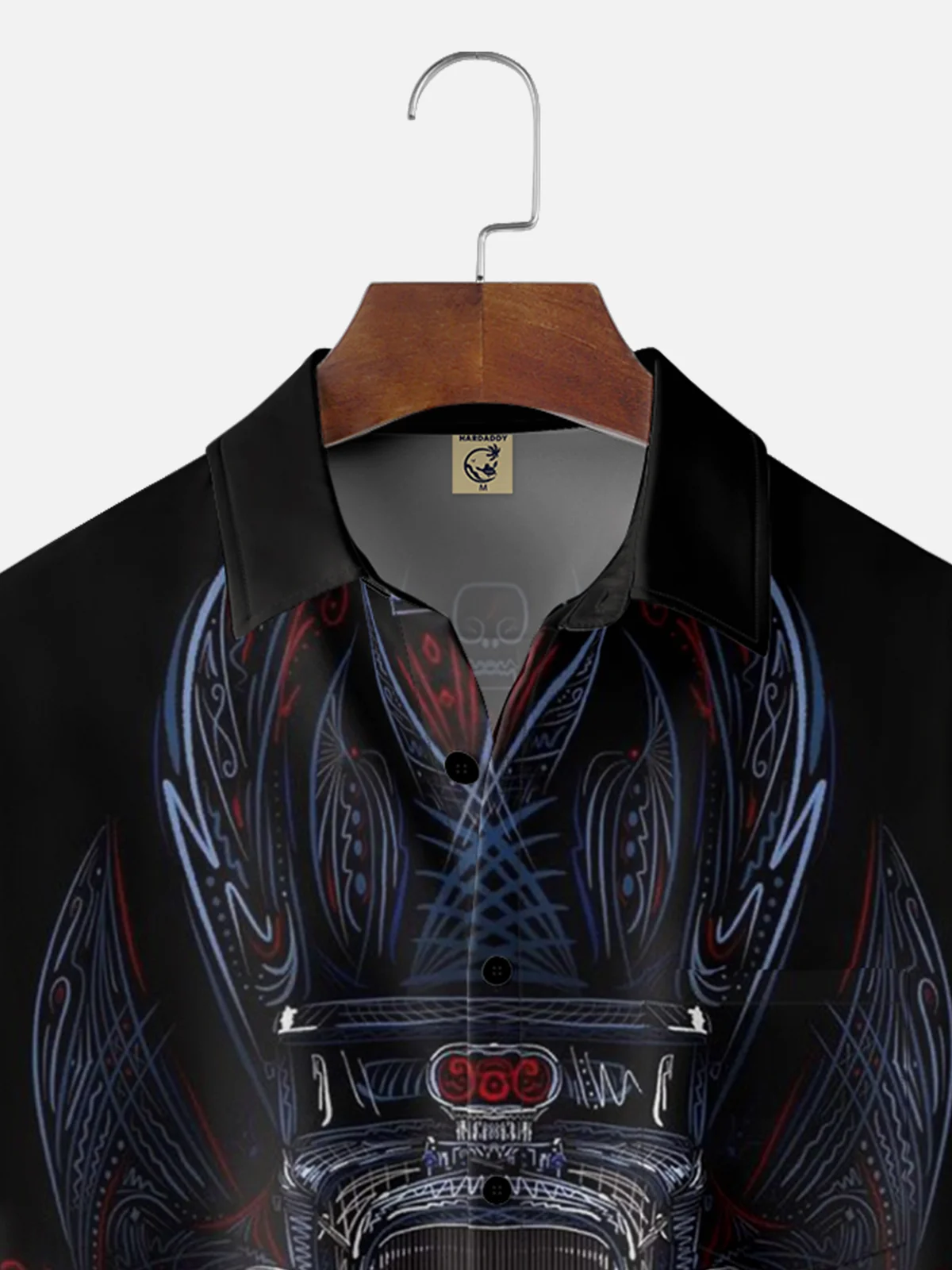 Moisture Wicking Vintage Car Pinstripe Classic Hawaiian Shirt