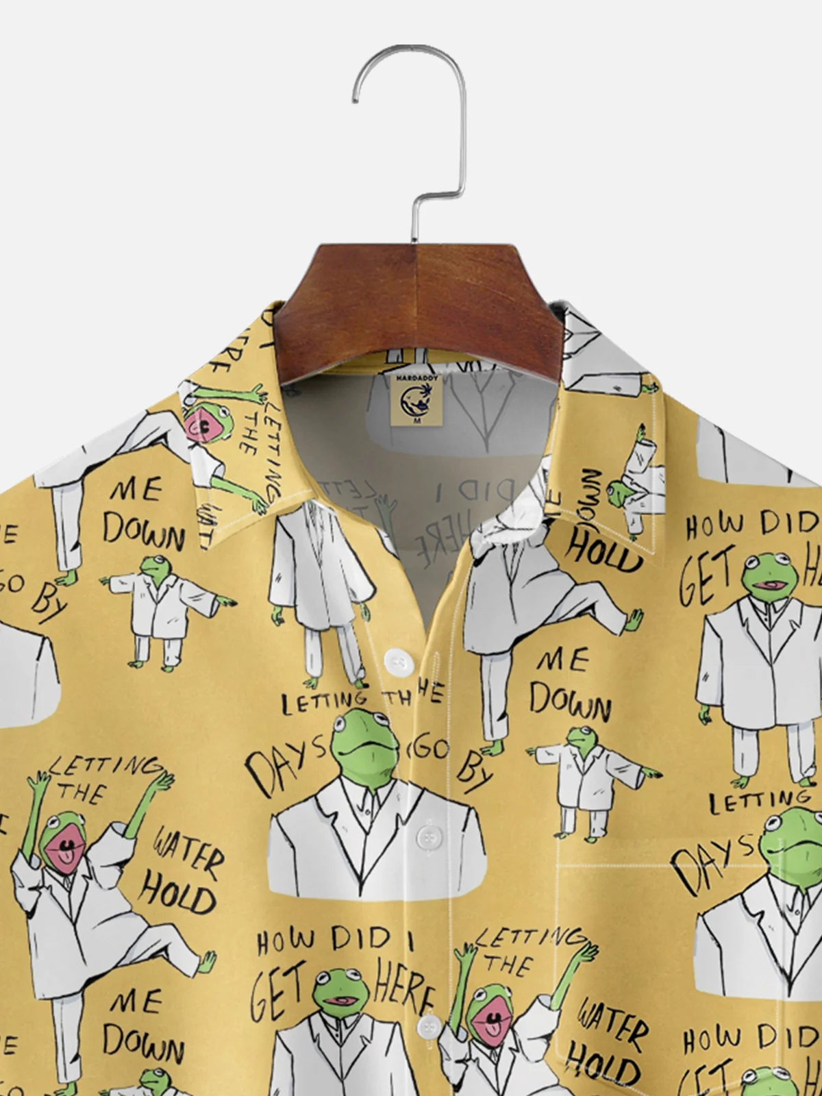 Moisture-wicking Rock Frog How did I get here Chest Pocket Casual Shirt