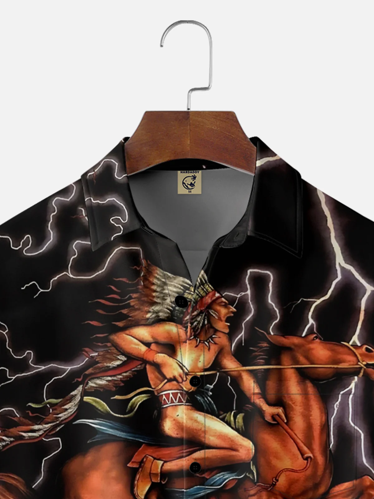 Moisture Wicking Ghost Rider Motorcycle Chest Pocket Hawaiian Shirt